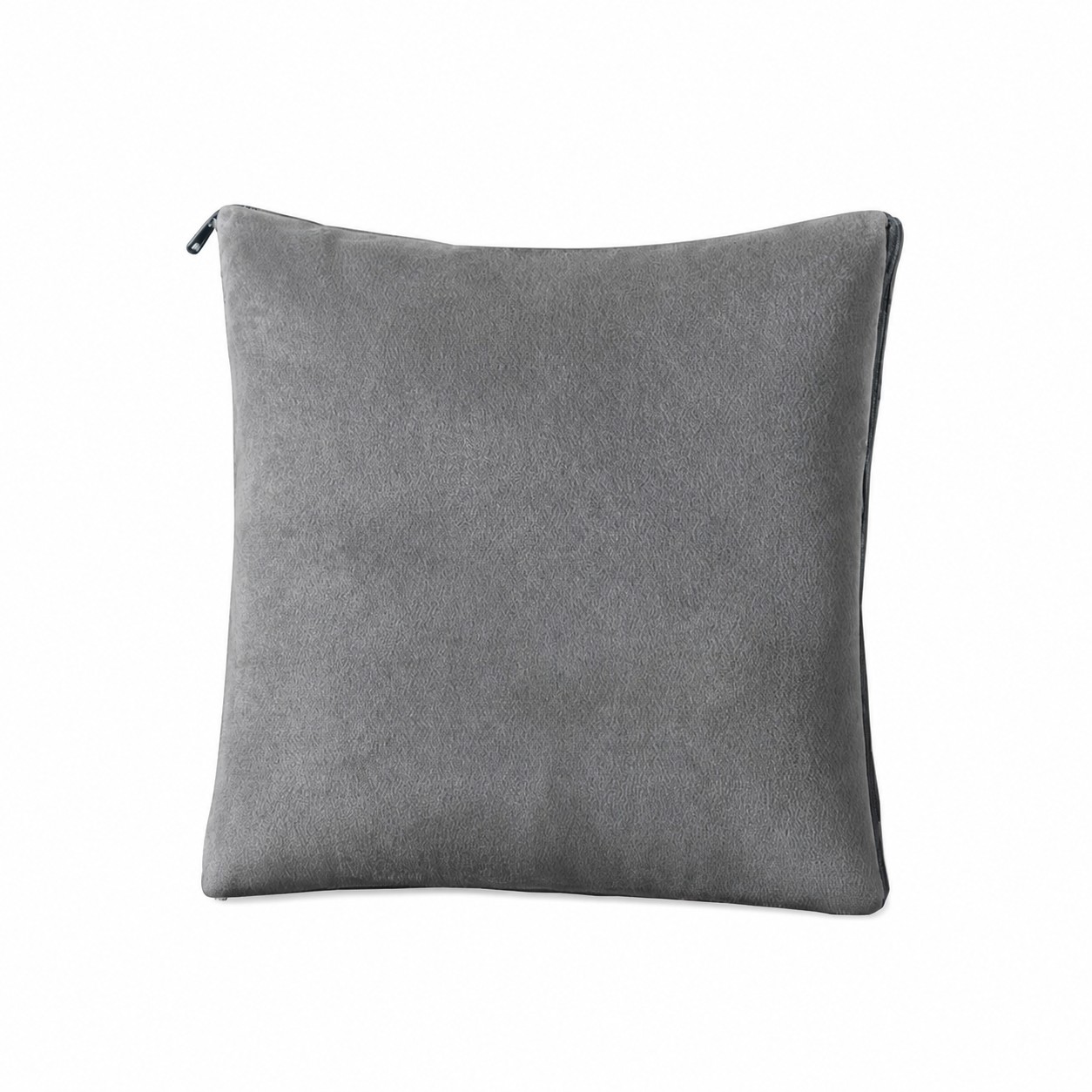 Dutch Velvet Travel Blanket Pillow — Gray