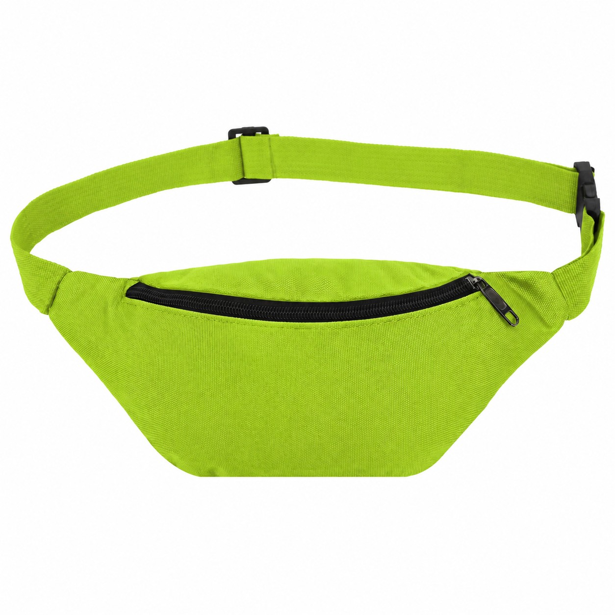 600D Polyester Roomy Fanny Pack — Lime Green