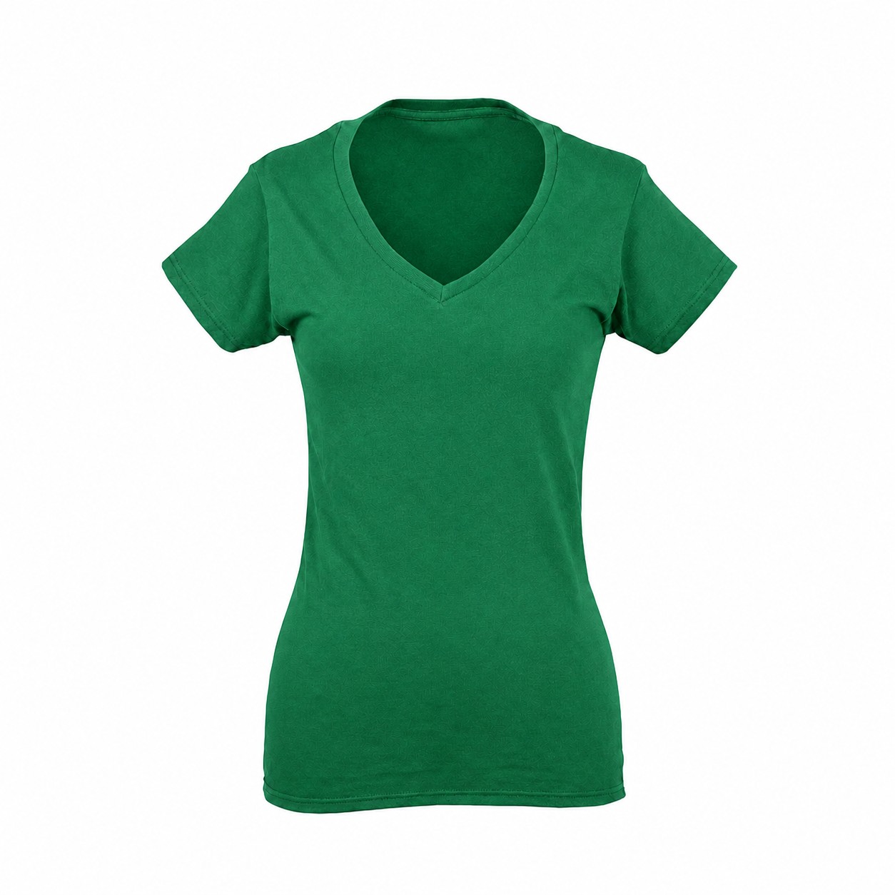 Ladies Soft Ringspun V Neck Tee — Green