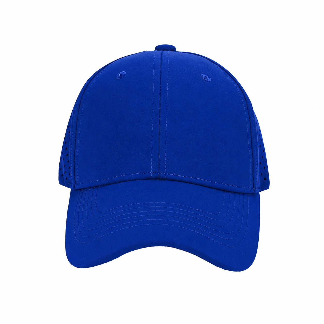22.8-Inch Polyester Six-Panel Baseball Cap — Royal Blue