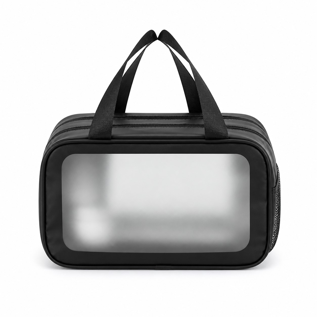 Double Compartment Frosted PVC Cosmetic Bag — view 2