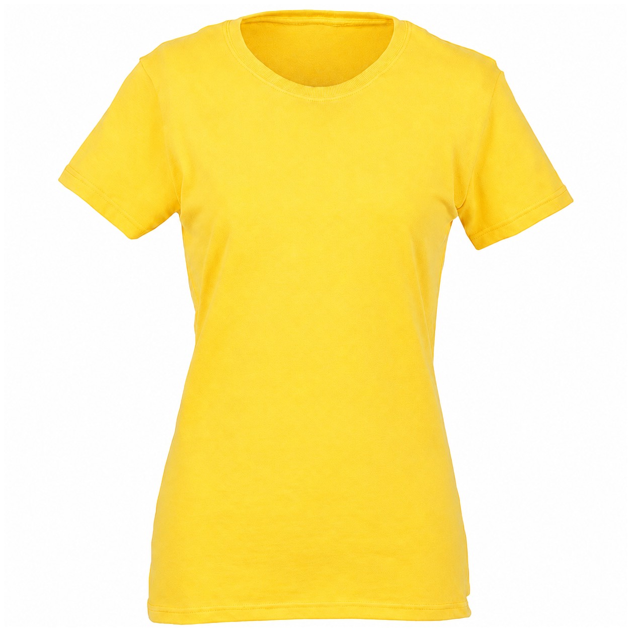 Ladies Heavy Cotton T Shirt — Yellow
