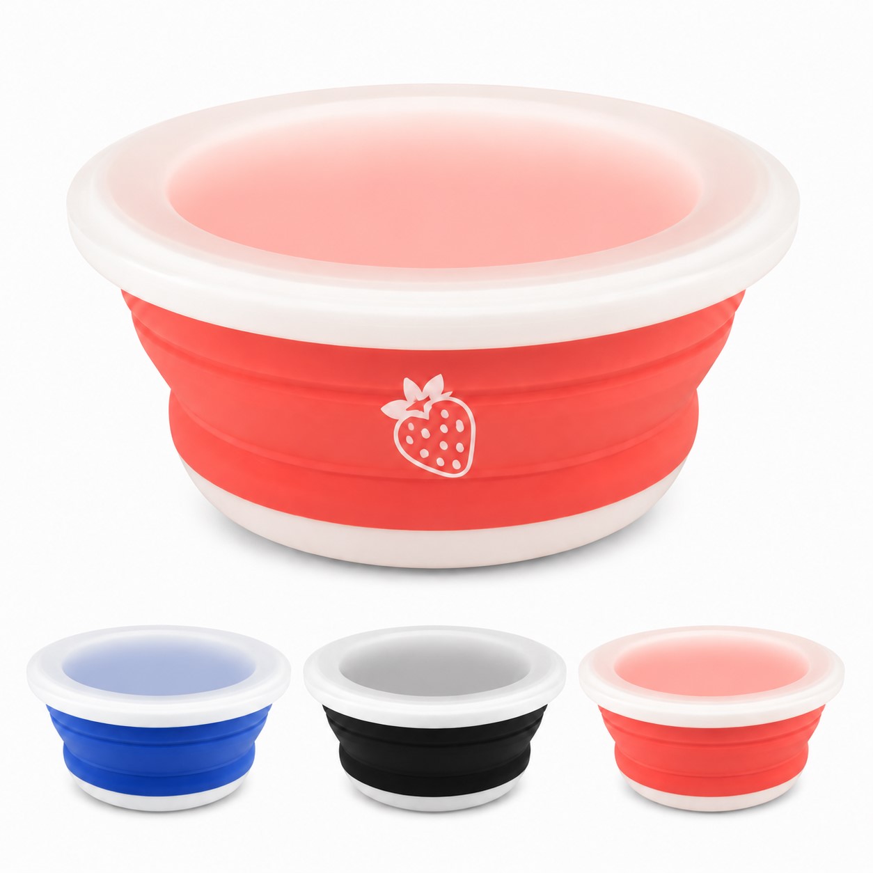 Silicone Collapsible Bowl With Wide Rim