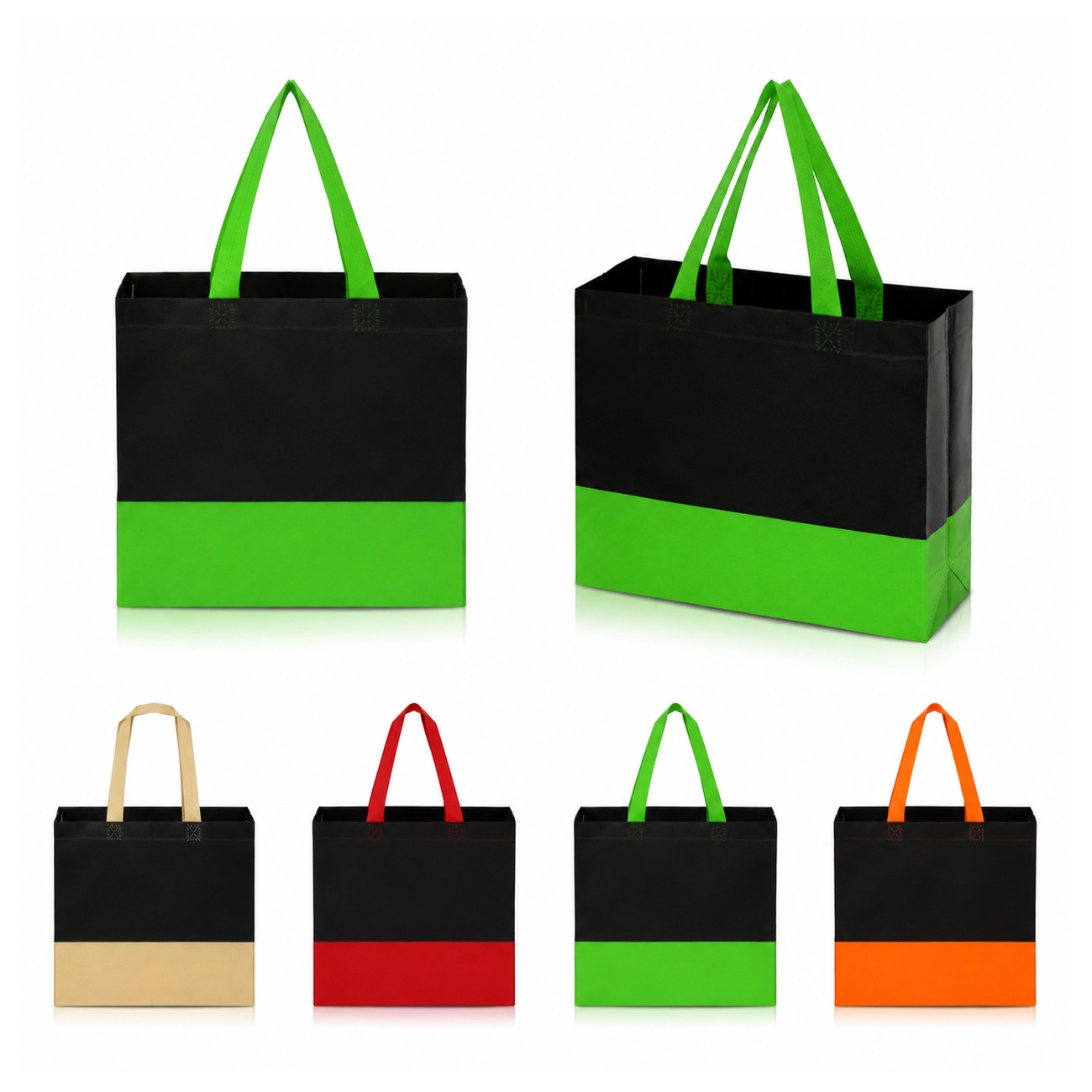 Two-Tone Laminated Non-Woven Tote Bag
