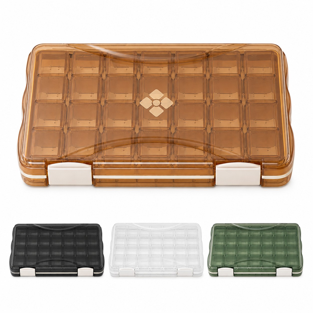 Portable 28 Compartment Monthly Pill Organizer