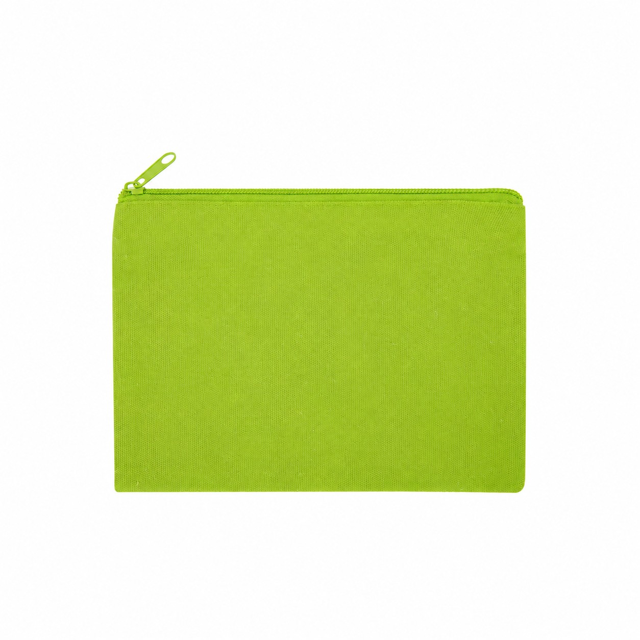 Cotton Solid Travel Pouch — Lime Green
