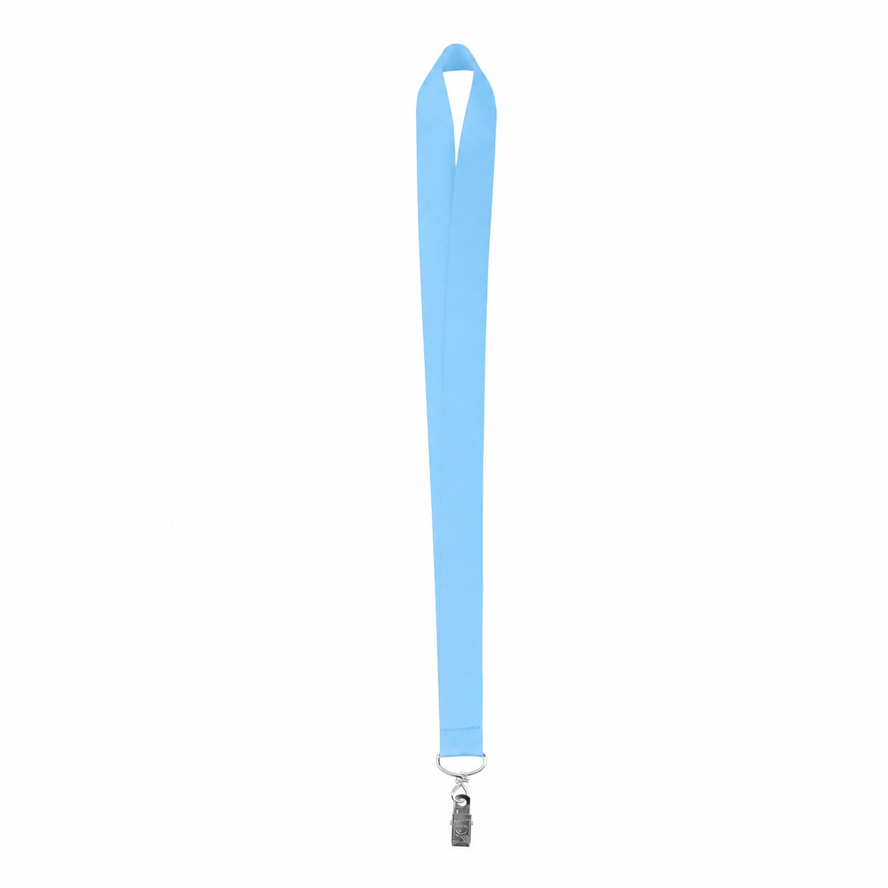 Wide Polyester Neck Lanyard — Light Blue