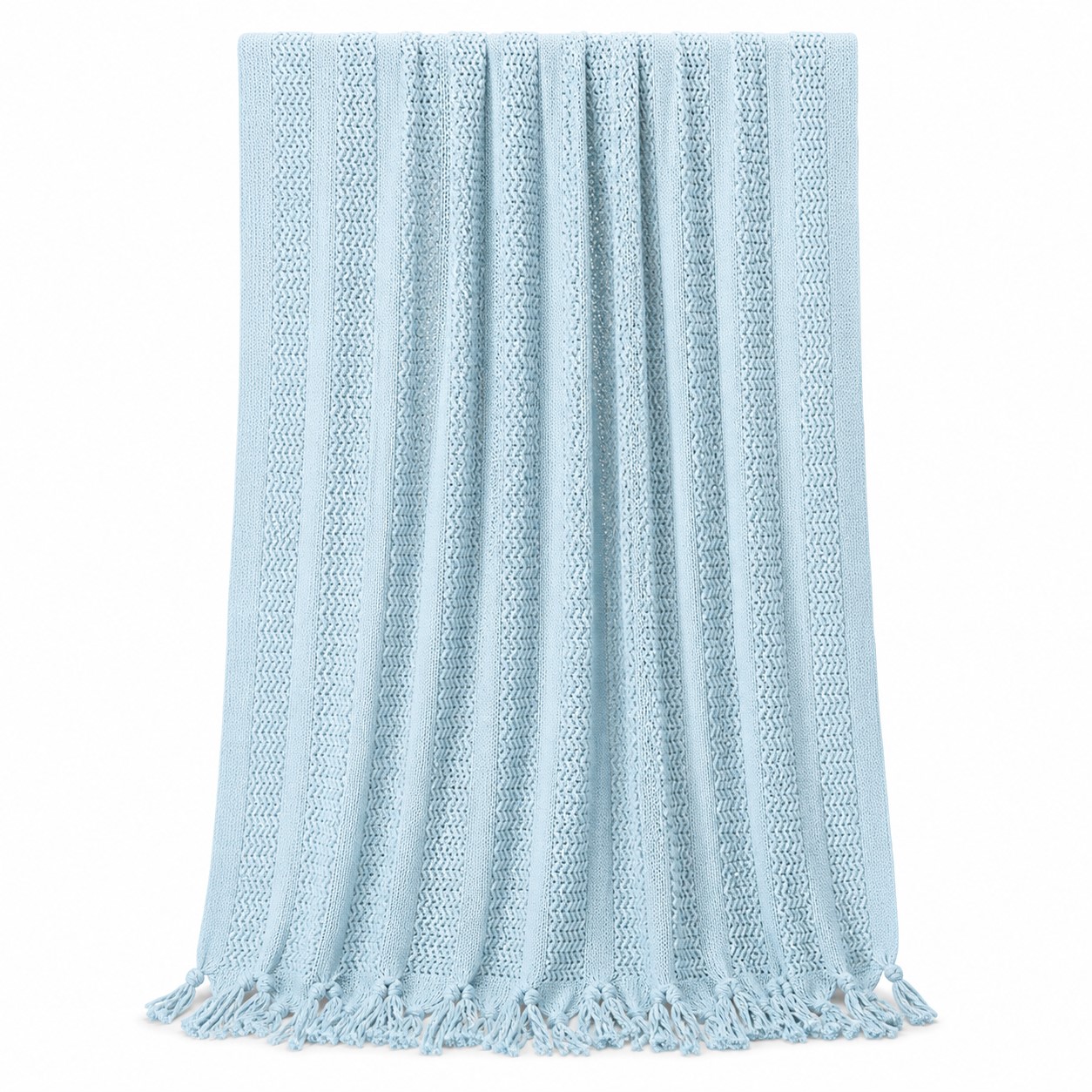 Braided Open Weave Acrylic Throw Blanket — view 2