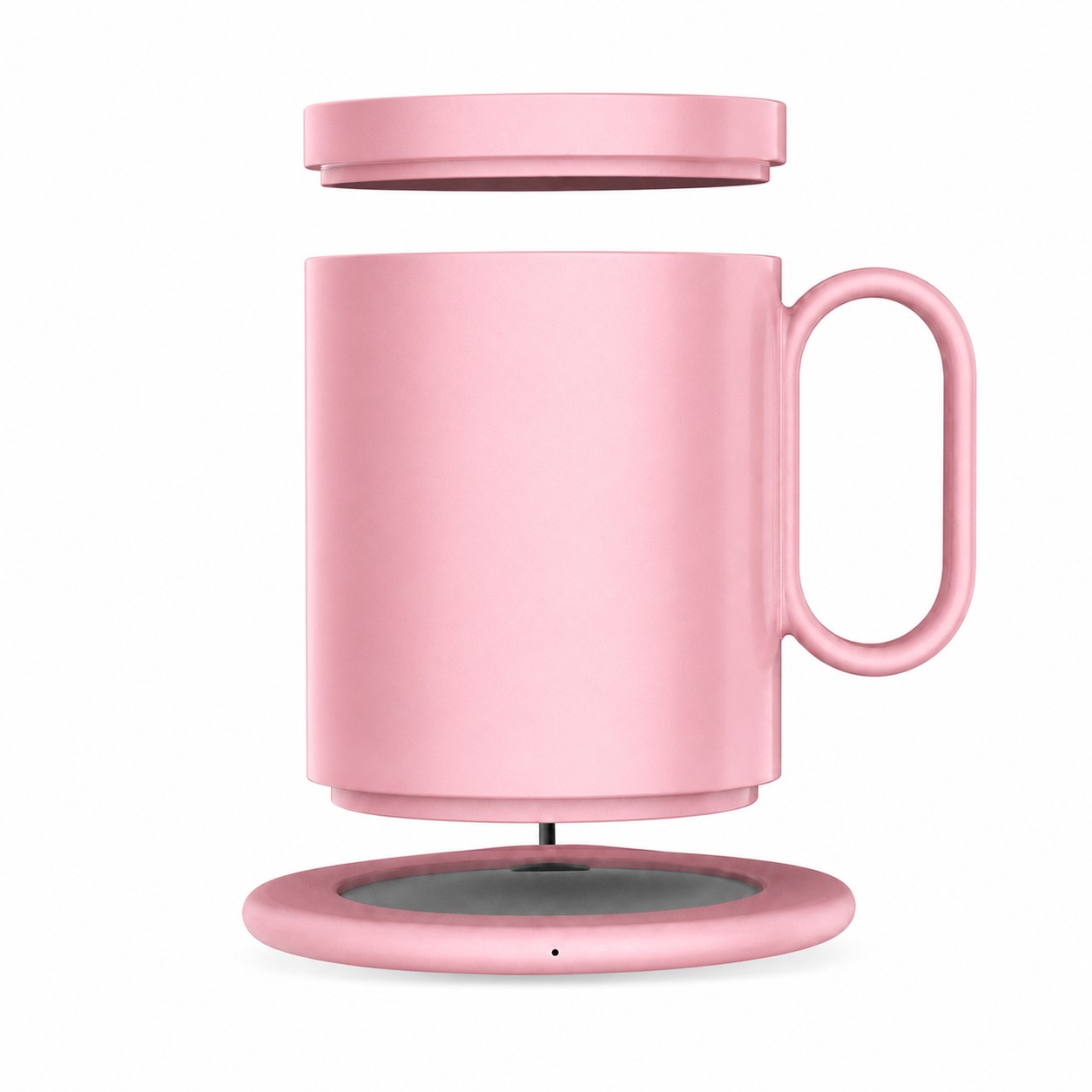 Desktop Warming Mug Charger Set — Pink