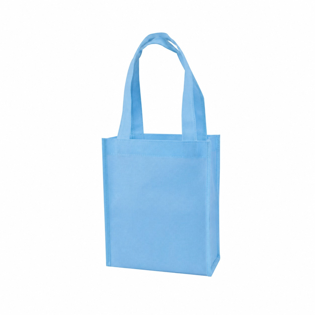 Mini 4" Gusset Tote Bag — Light Blue