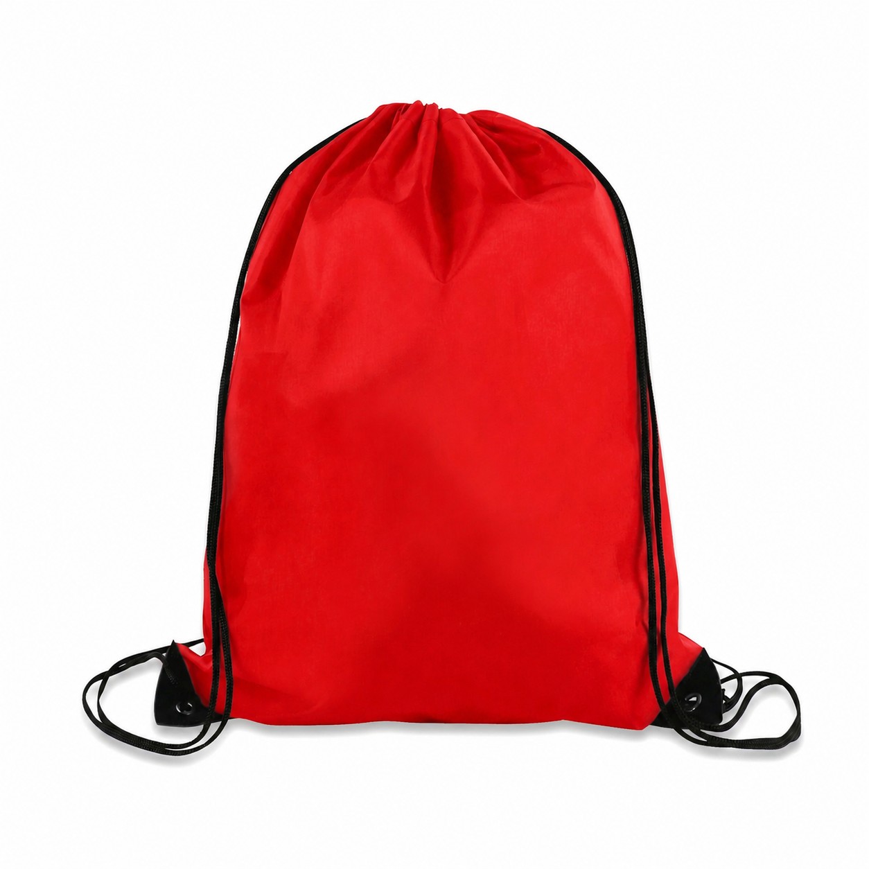 210D Polyester Drawstring Bag — Red