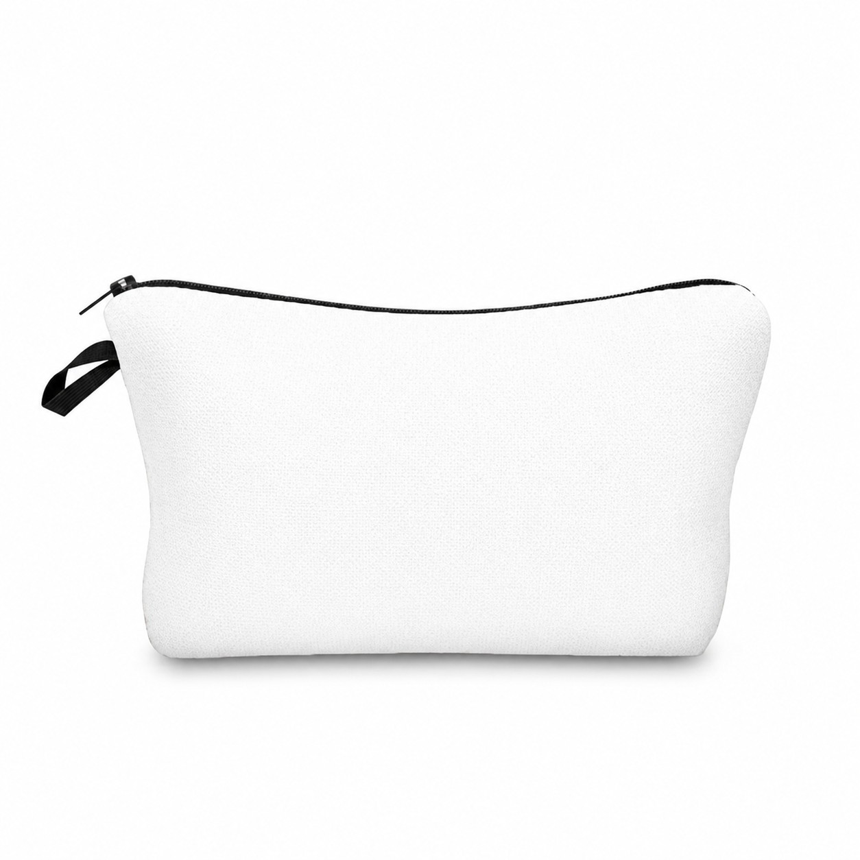 Polyester Cosmetic Travel Zipper Pouch — Clear White