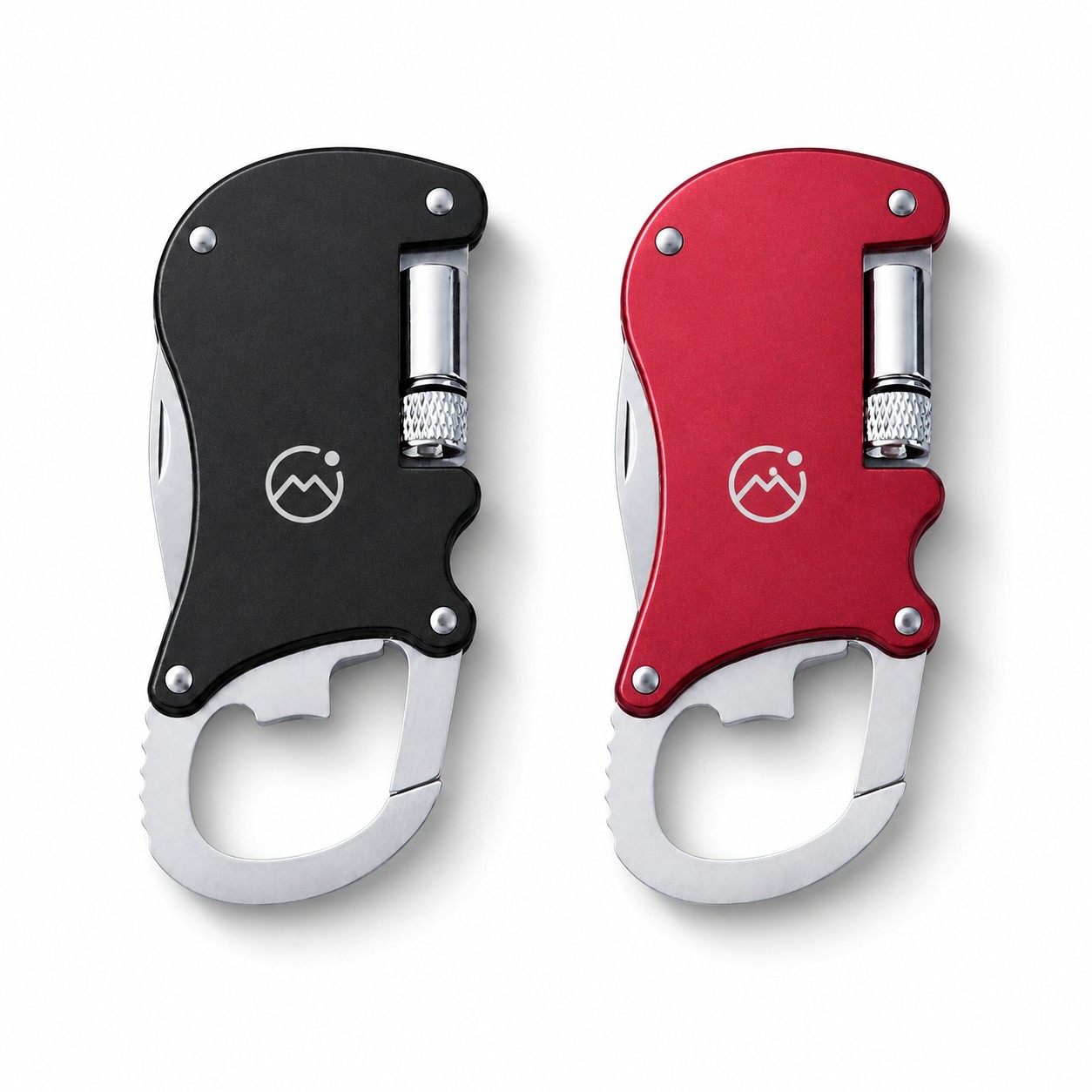 Locking Stainless Steel Carabiner Opener Multitool — view 1