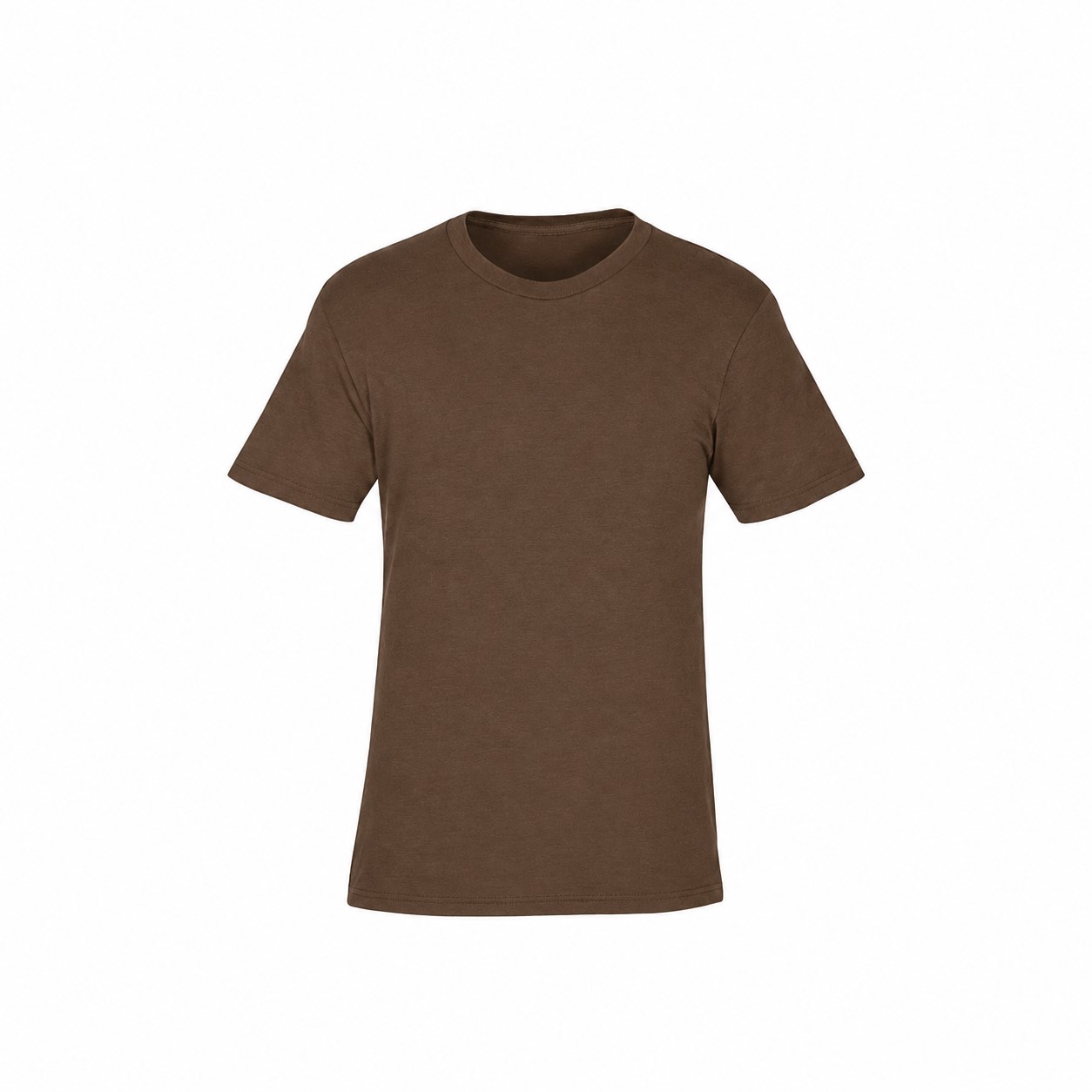 Fine Jersey Cotton Polyester Tee — Brown