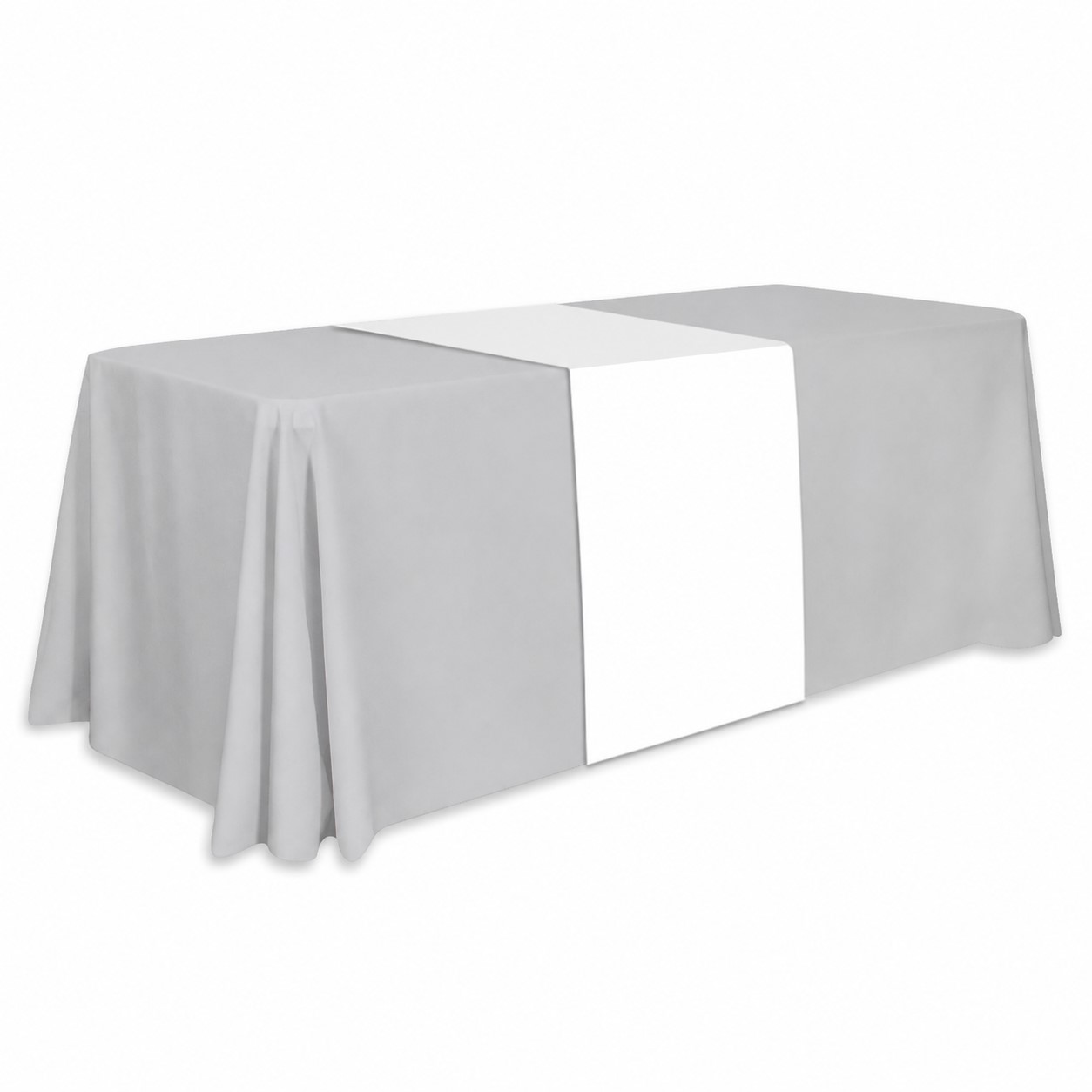 Thirty-Inch Polyester Table Runner — Silver