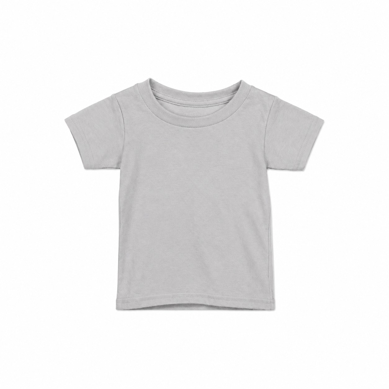 Toddler Cotton Short Sleeve T Shirt — Silver