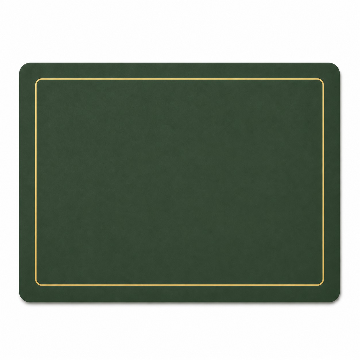 Double Sided Faux Leather Placemat — Green