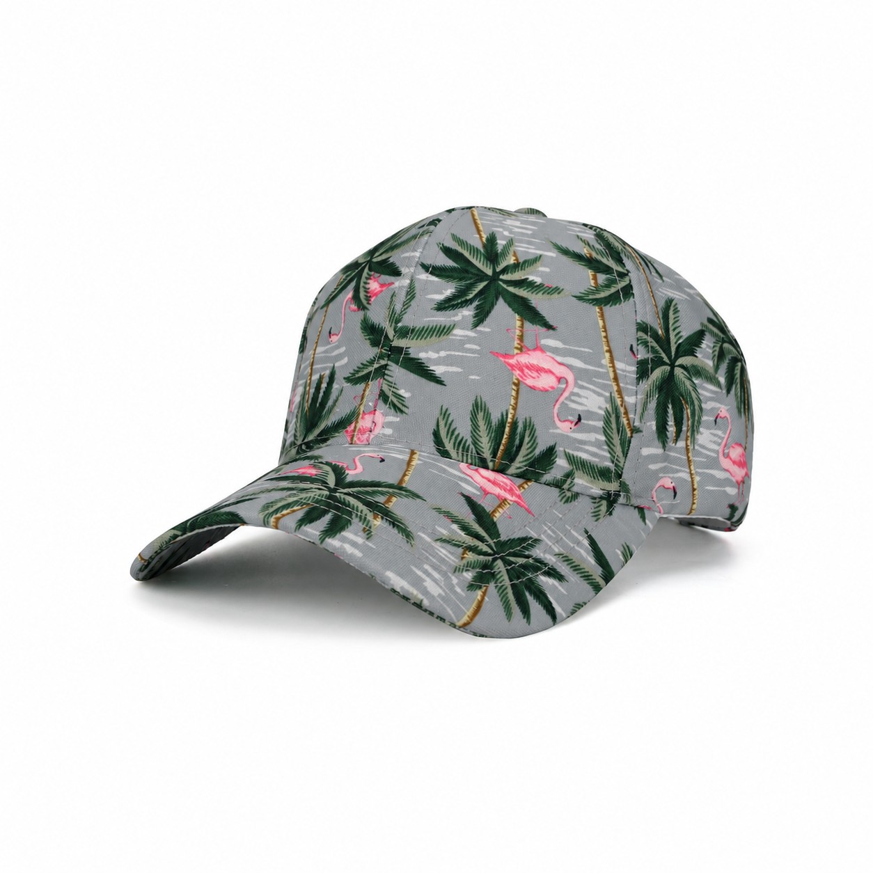 Lightweight Polyester Structured Cap — Gray