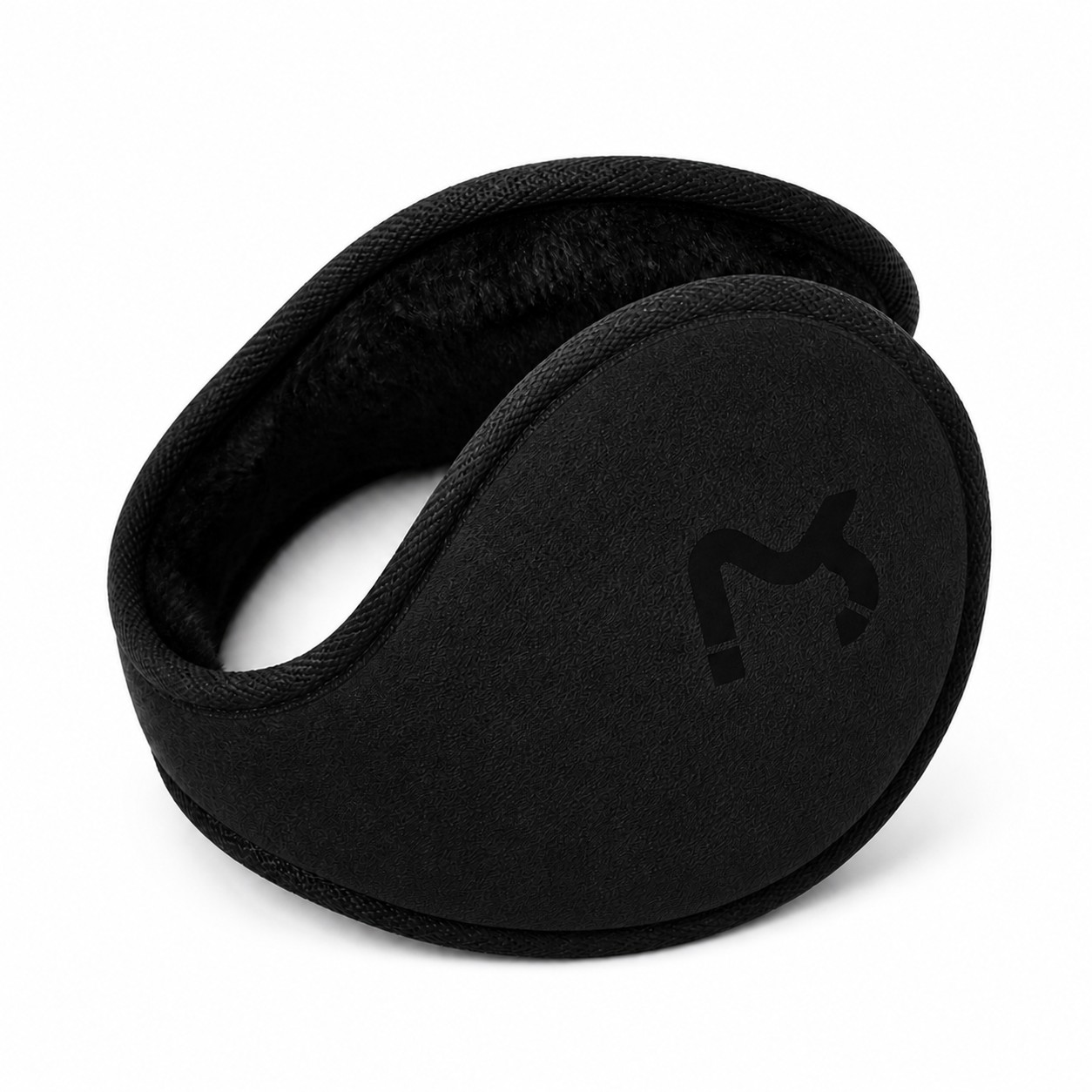 Plush Cashmere Ear Warmers — Black