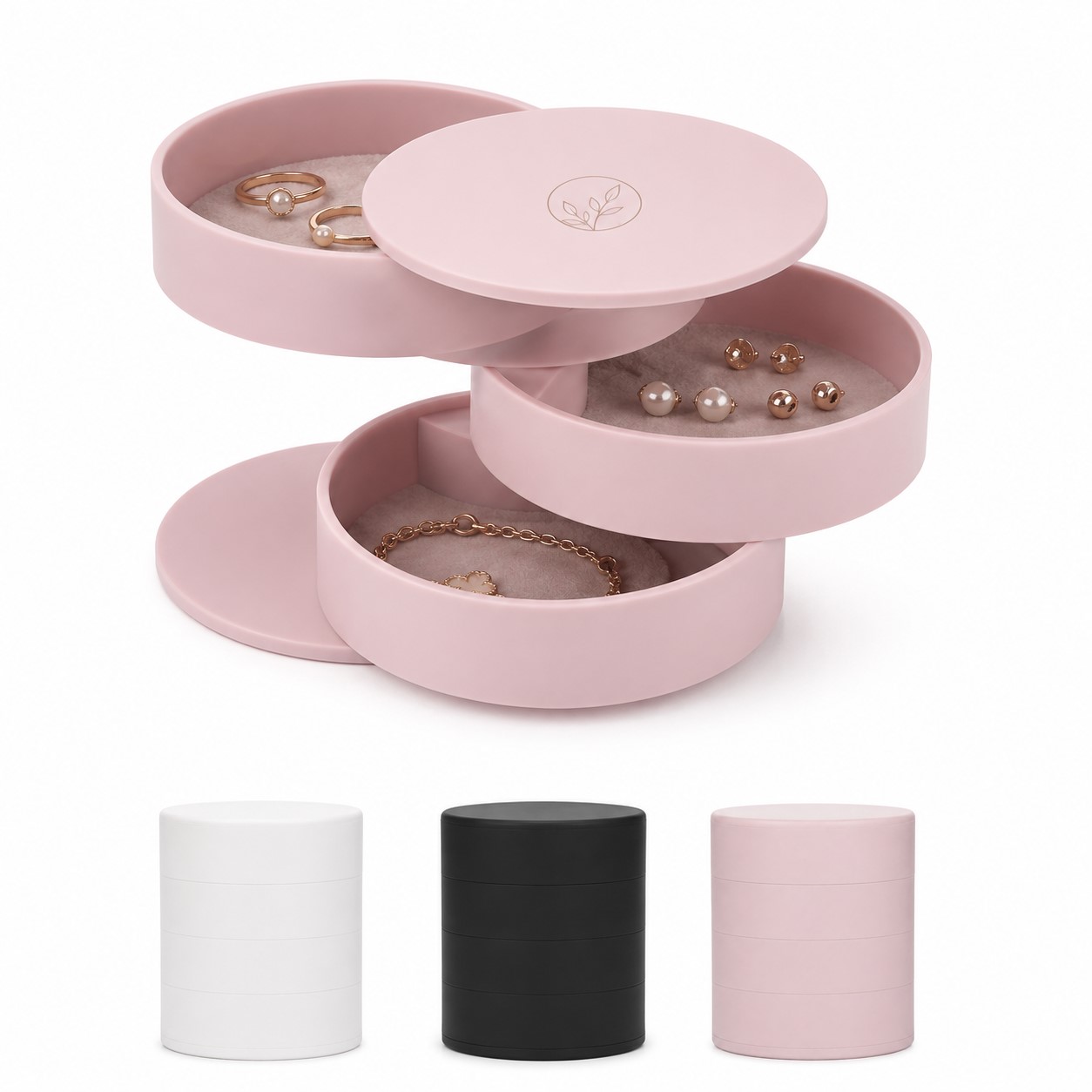 Four Tier ABS Rotating Jewelry Organizer
