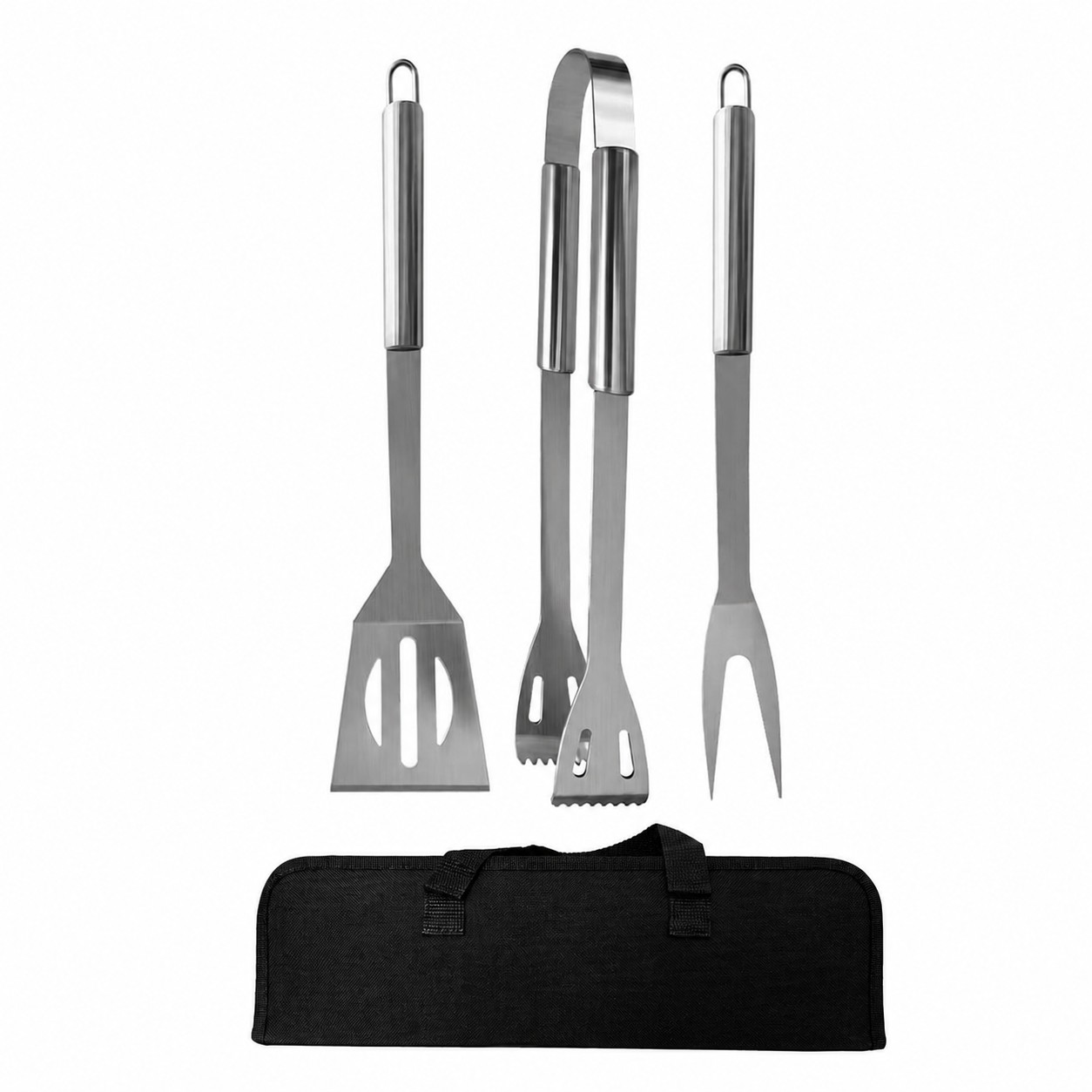 Three Piece Stainless Grill Set — Black