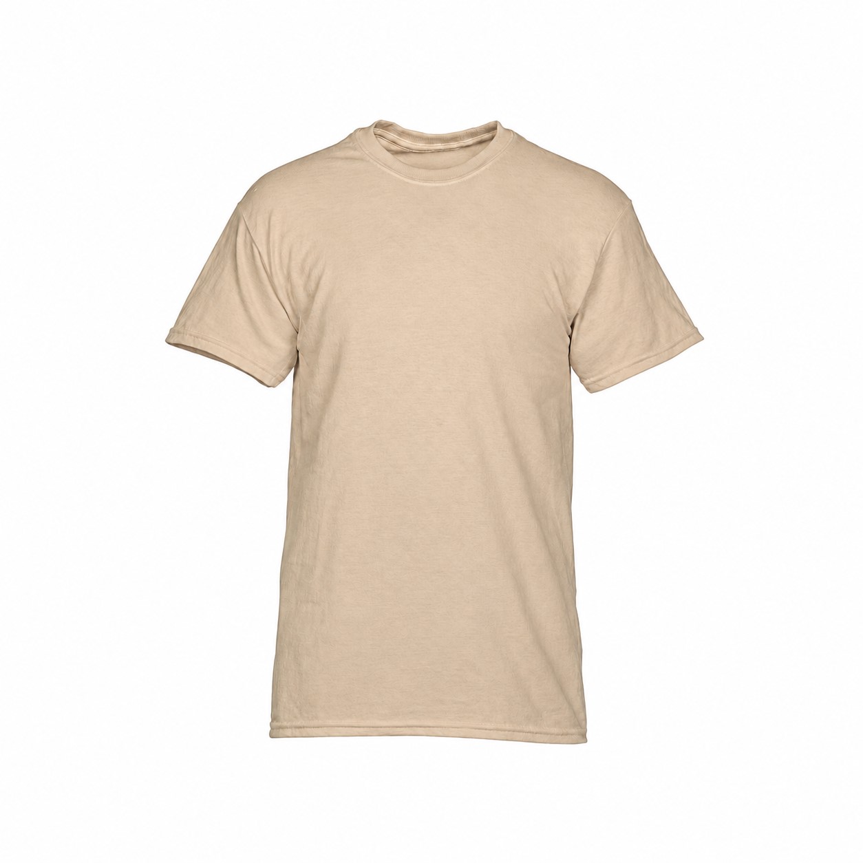 Durable Cotton Crewneck Event Tee — Tan Beige