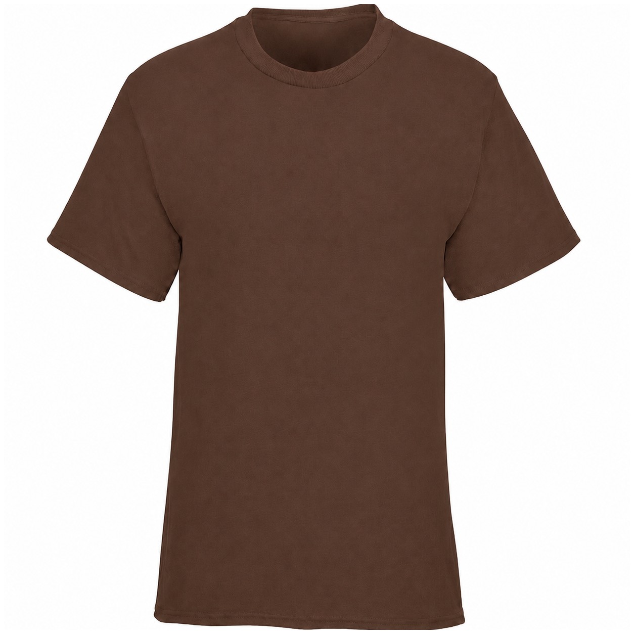 Recycled Cotton-Polyester Blend T-Shirt — Brown