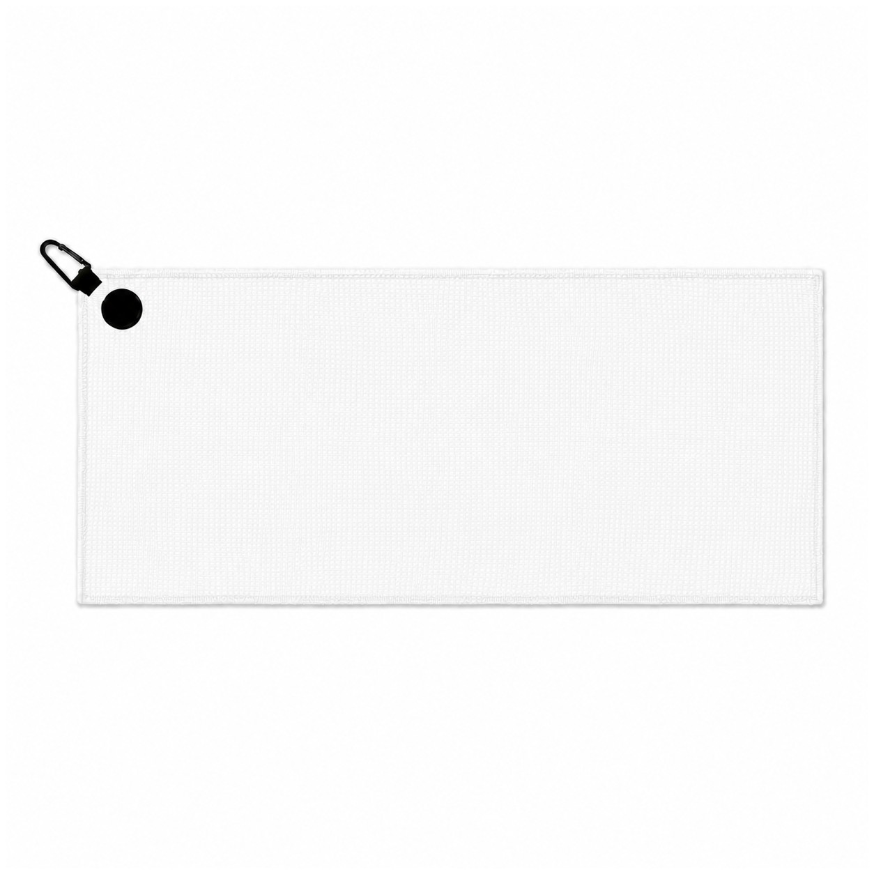 Waffle Polyester Magnetic Golf Towel — Clear White