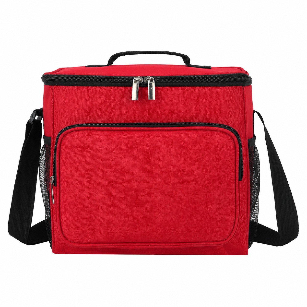 12 Can 300D Polyester Cooler Bag — Red