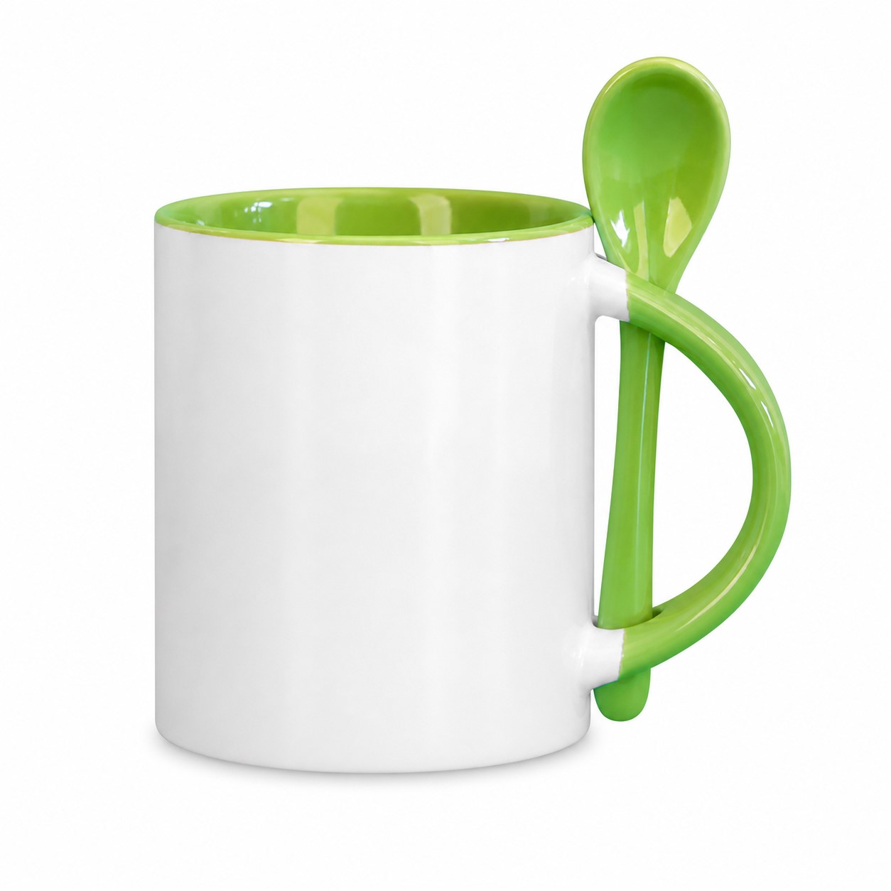 Two Tone 11 Oz Ceramic Spoon Mug — view 2