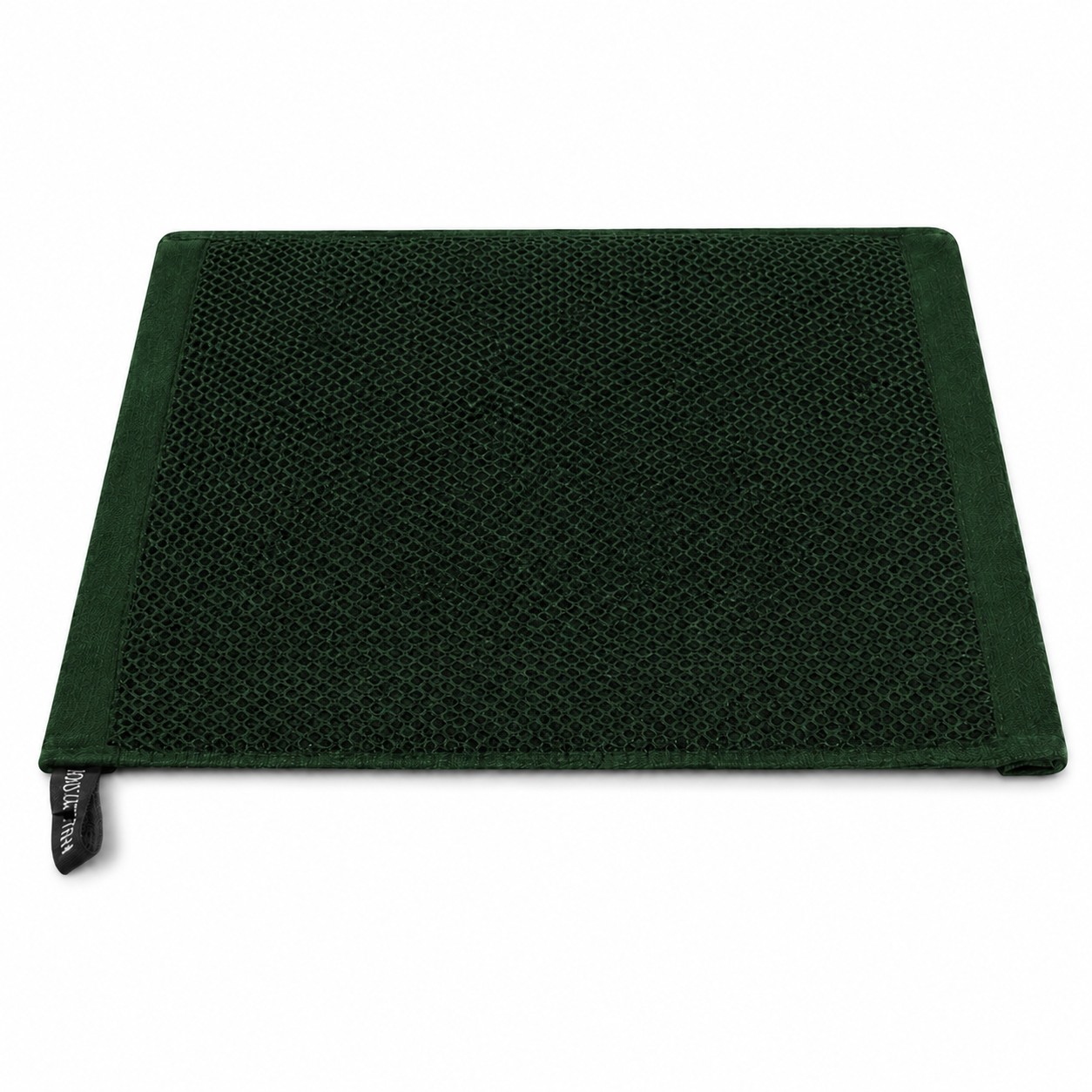 Square Cotton Kitchen Dish Towel — Dark Green