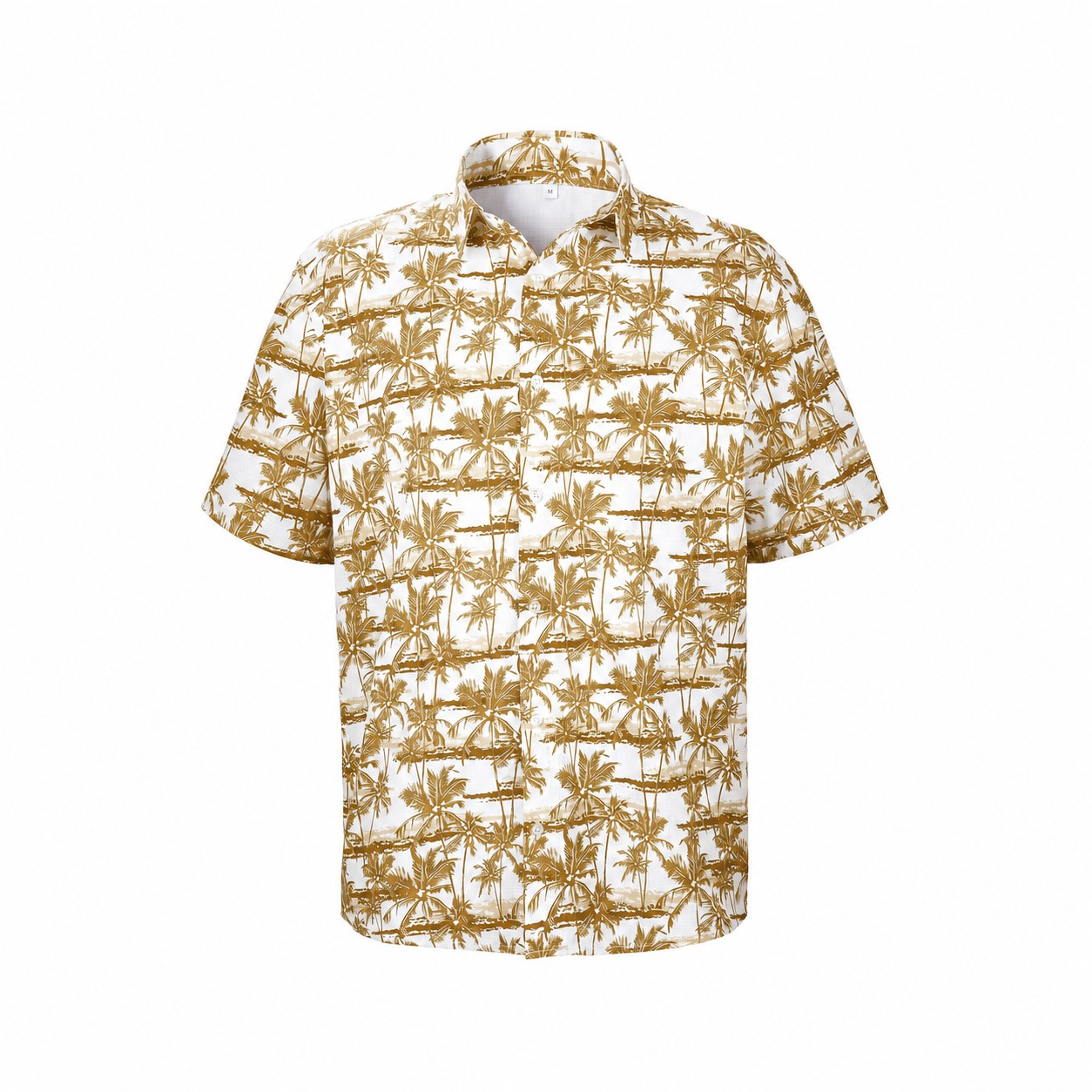 Breathable Polyester Mesh Hawaiian Shirt — Gold