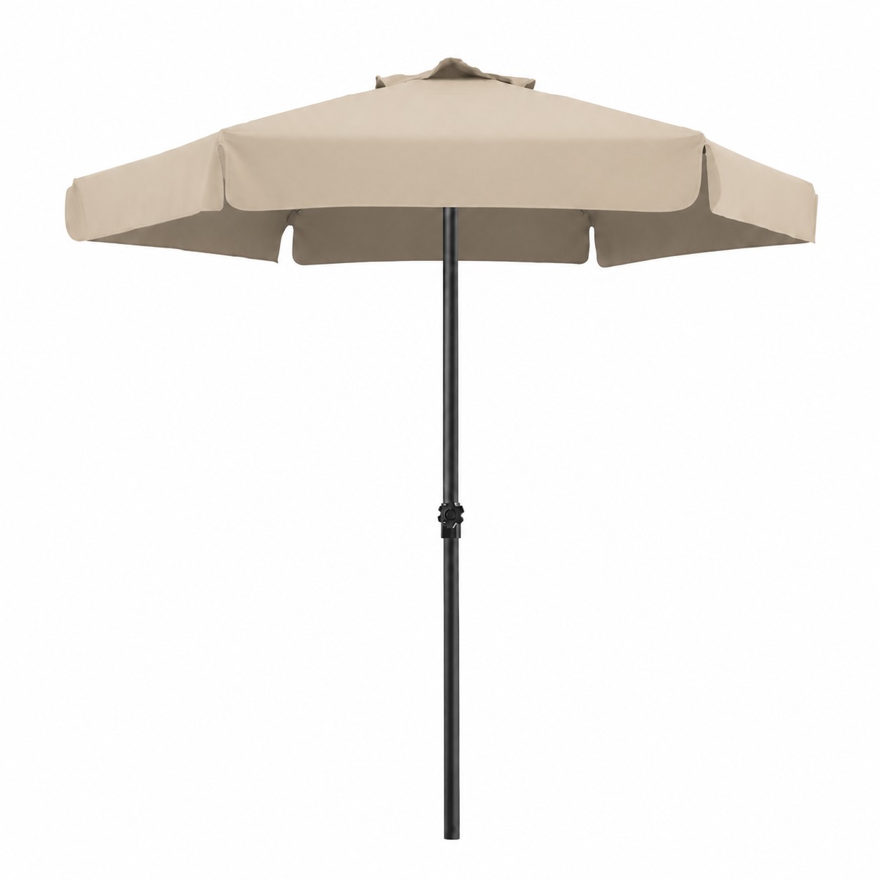 Portable Aluminum Market Umbrella — Beige