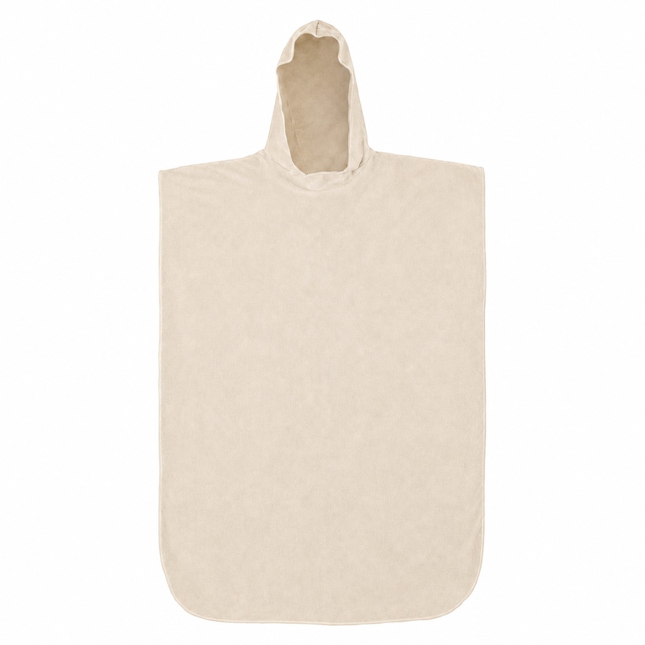 Adult Hooded Towel Poncho — Natural Beige