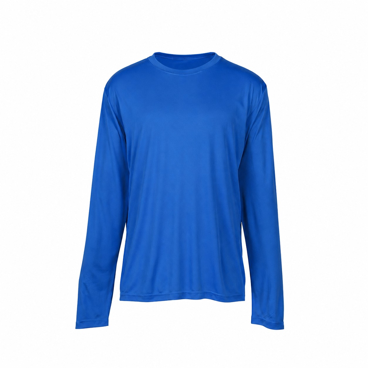Performance Polyester Long Sleeve Tee — Blue