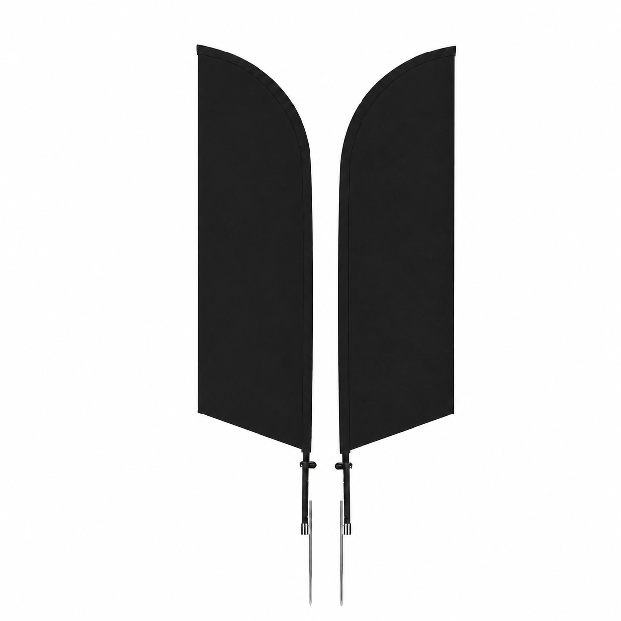 11' Spike Feather Flag Kit — Black