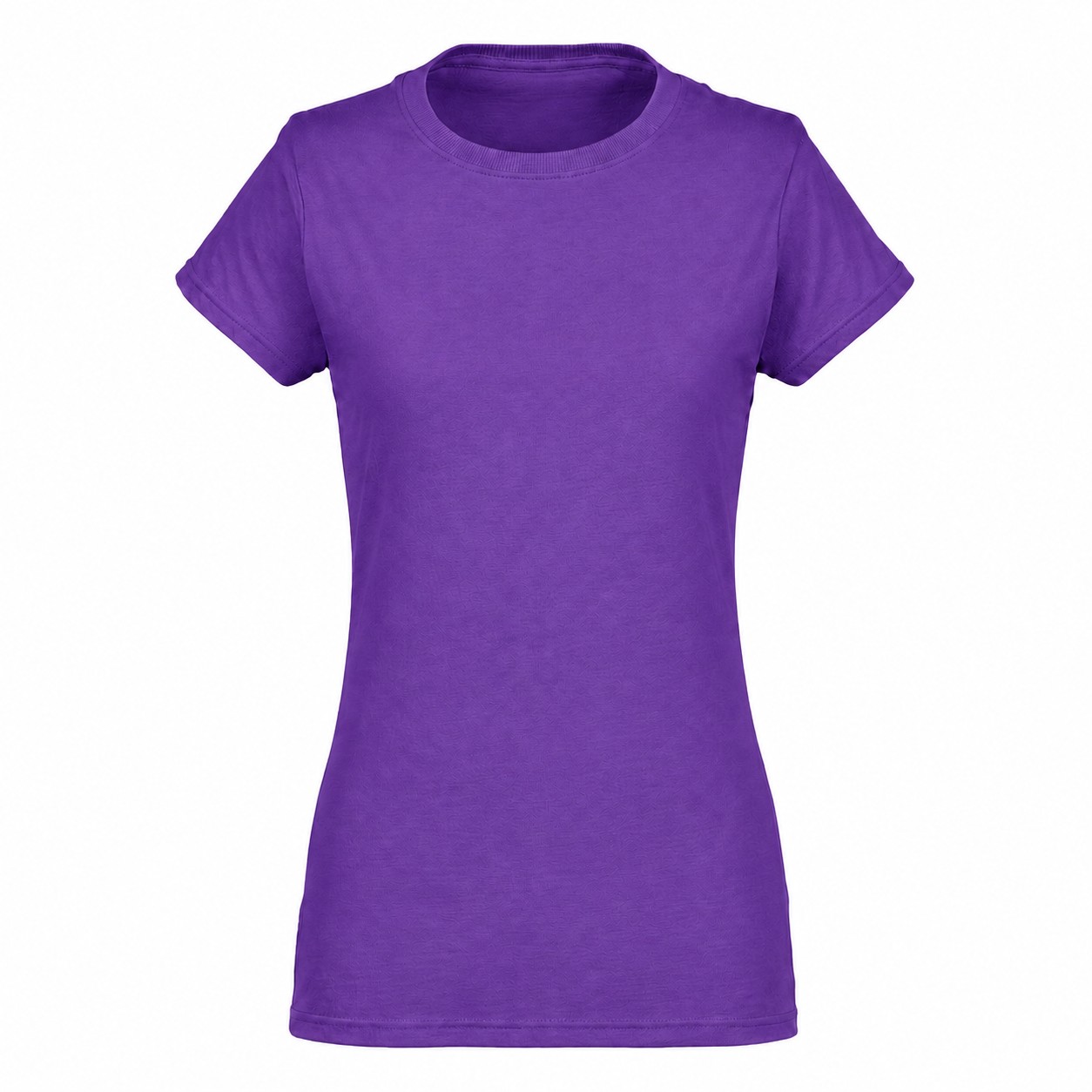 Ladies Soft Cotton Crewneck Tee — Purple