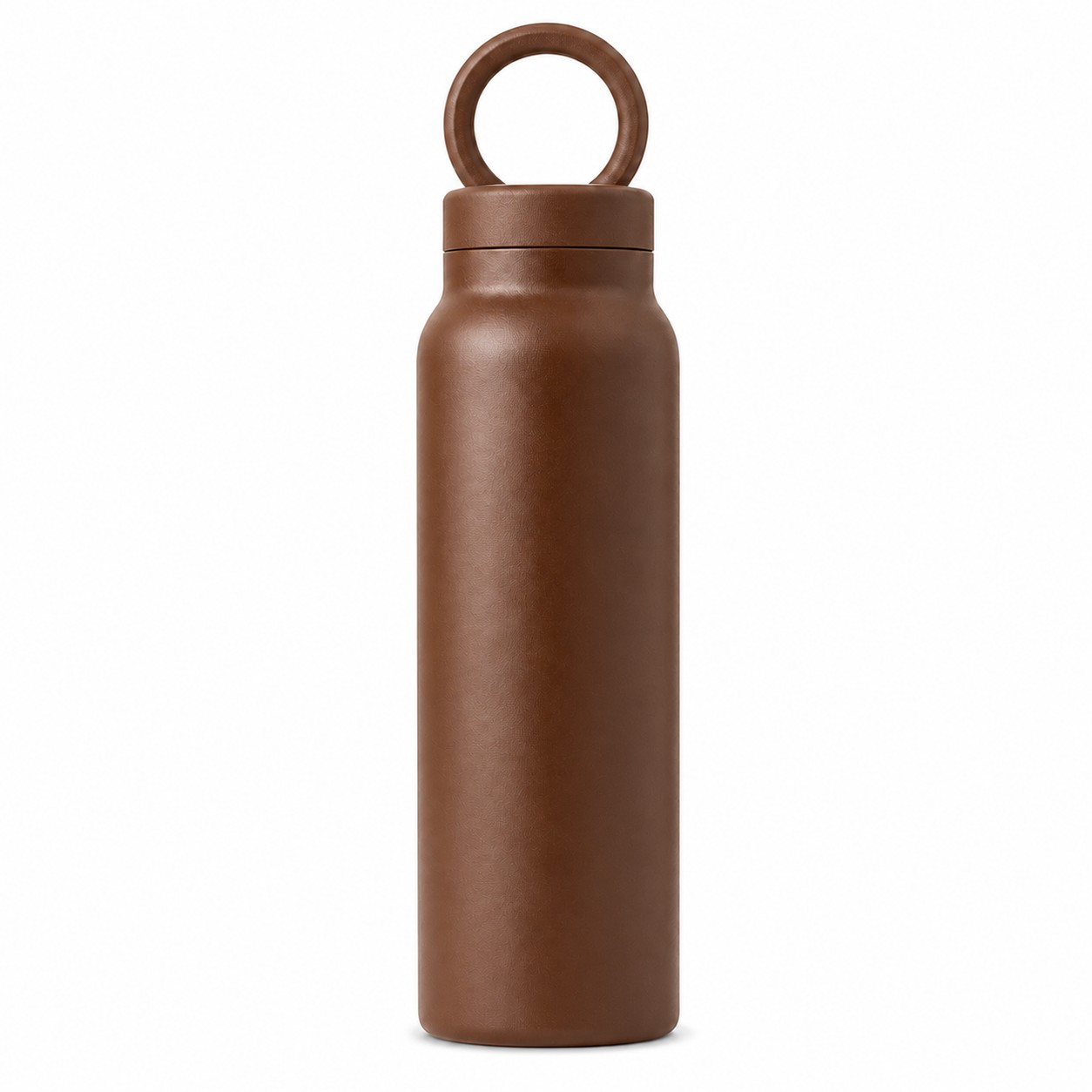 Magnetic Lid Insulated Water Bottle — Brown
