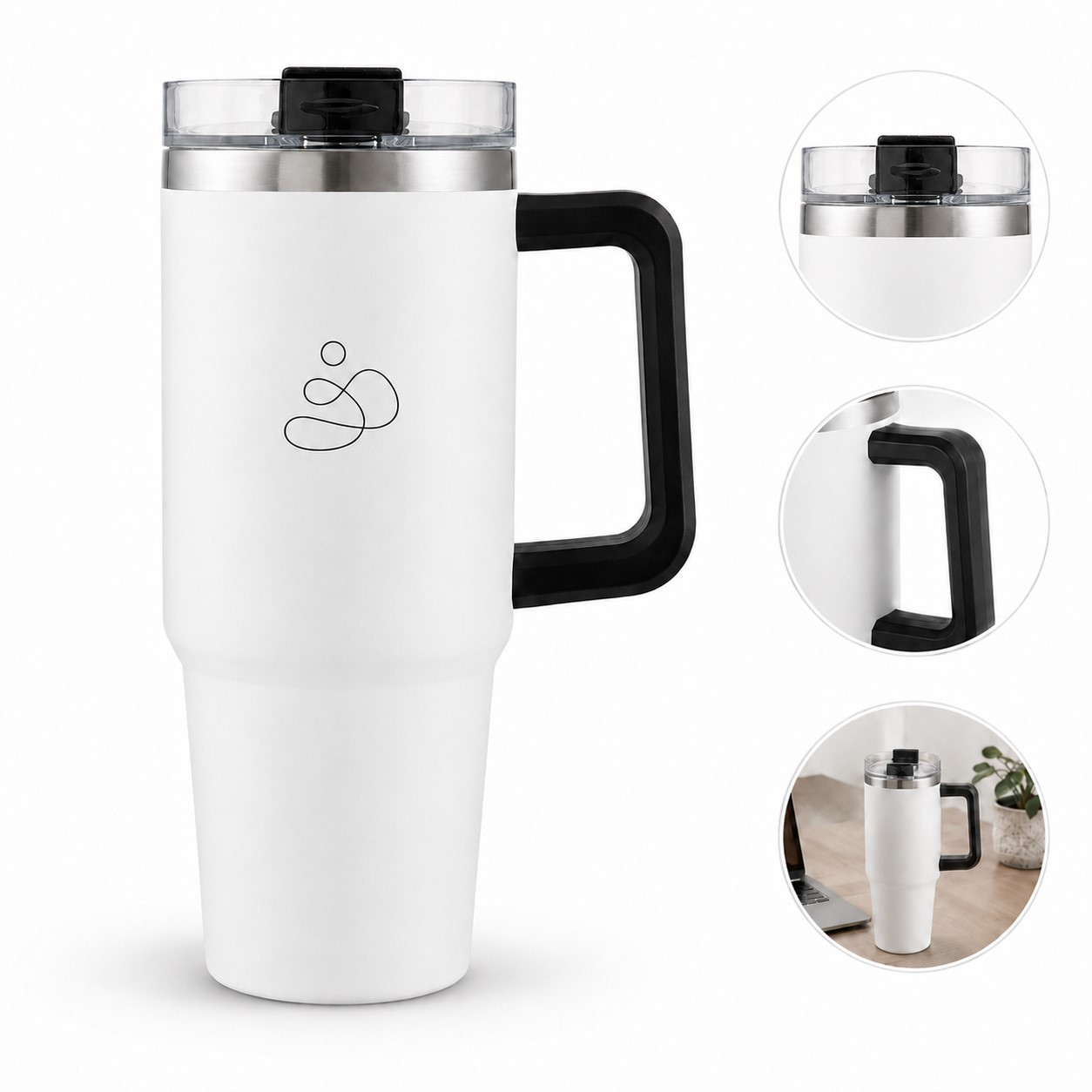 Steel Insulated Commuter Mug With Handle