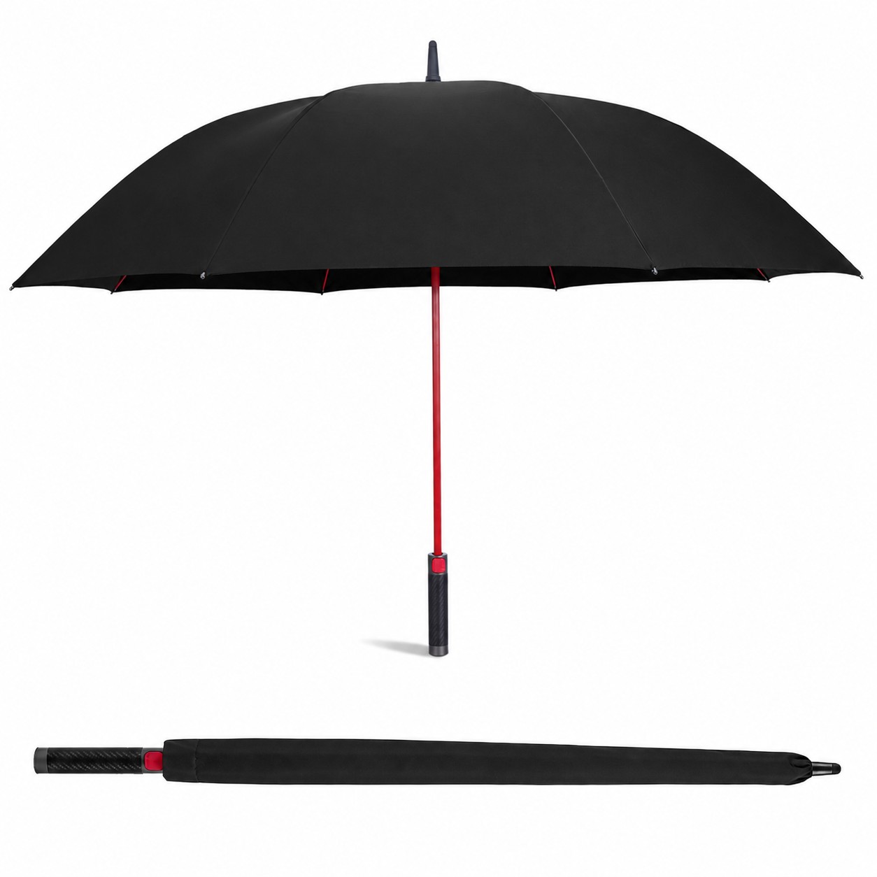 60" Auto Open Golf Umbrella — Black