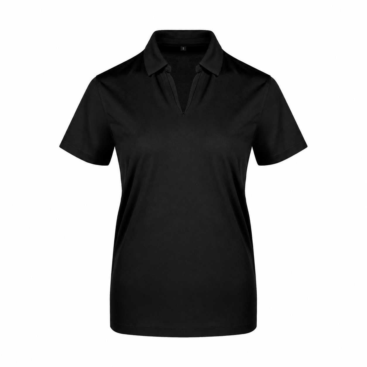 Ladies Micro Pique Polo Shirt — Black