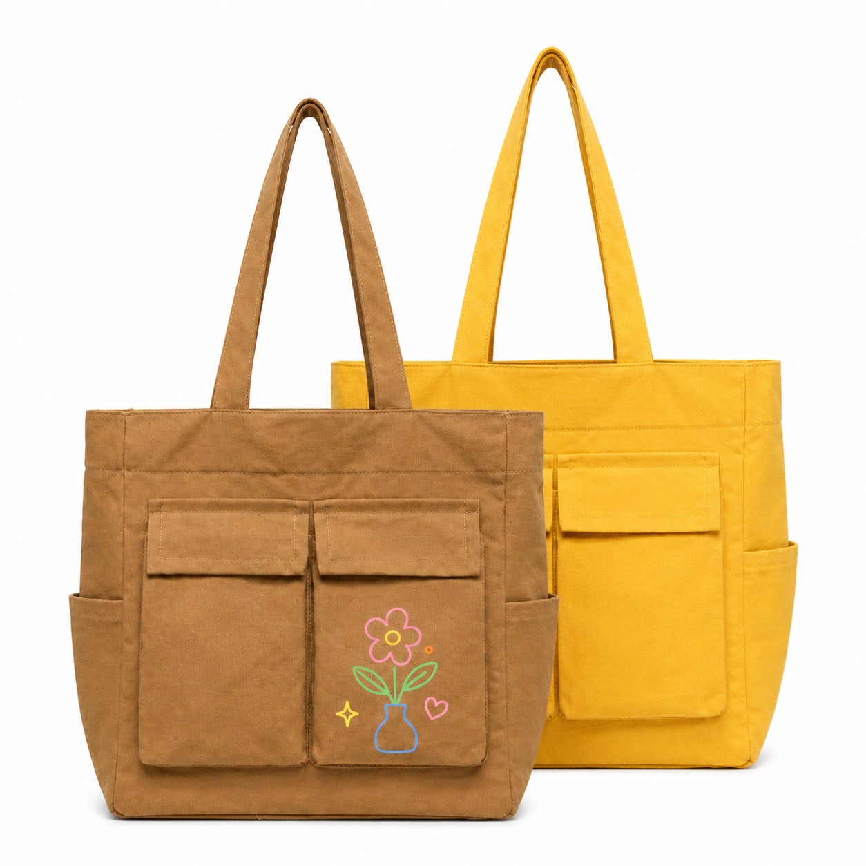 Multi Pocket Canvas Commuter Tote