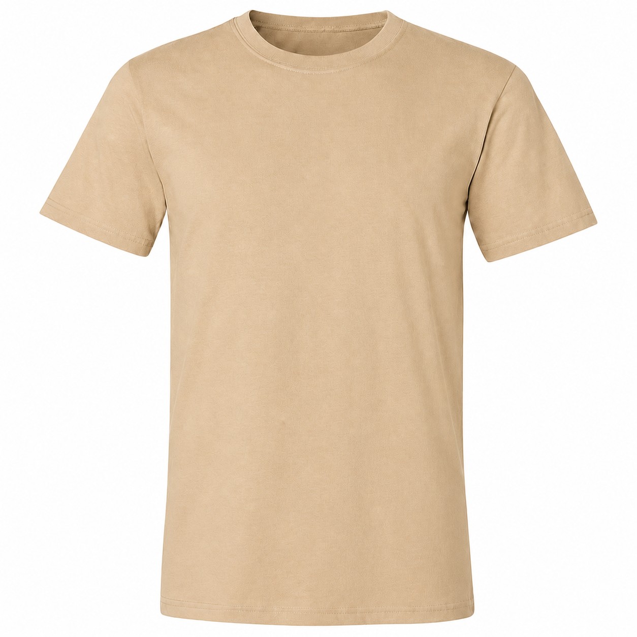 Ringspun Cotton Crewneck T-Shirt — Tan Beige
