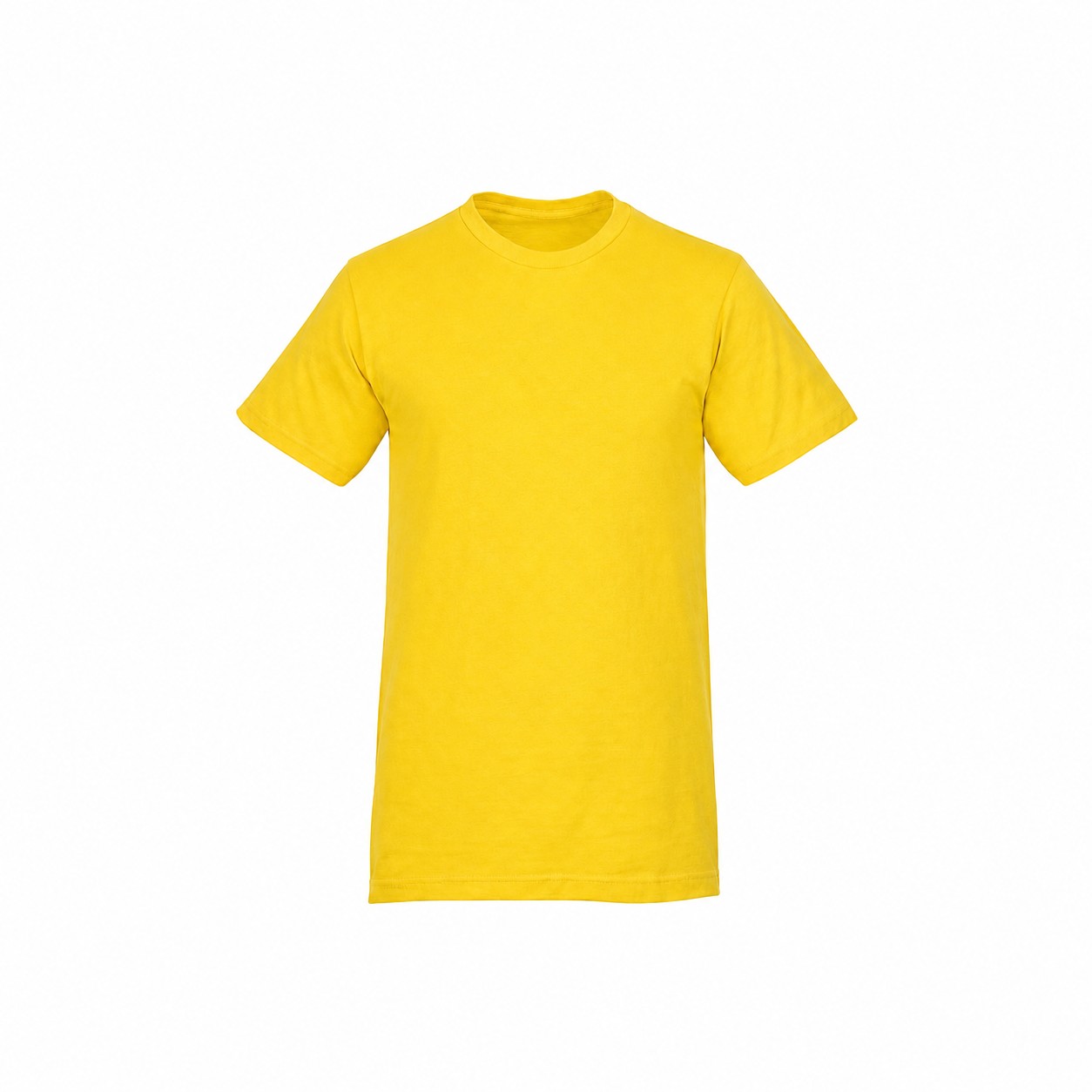 Fine Jersey Cotton Crewneck T Shirt — Yellow