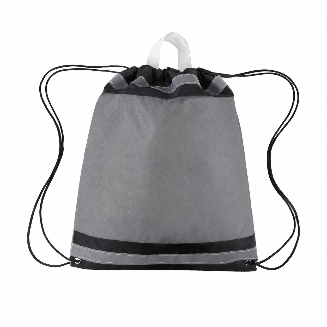 210D Polyester Drawstring Bag — Gray