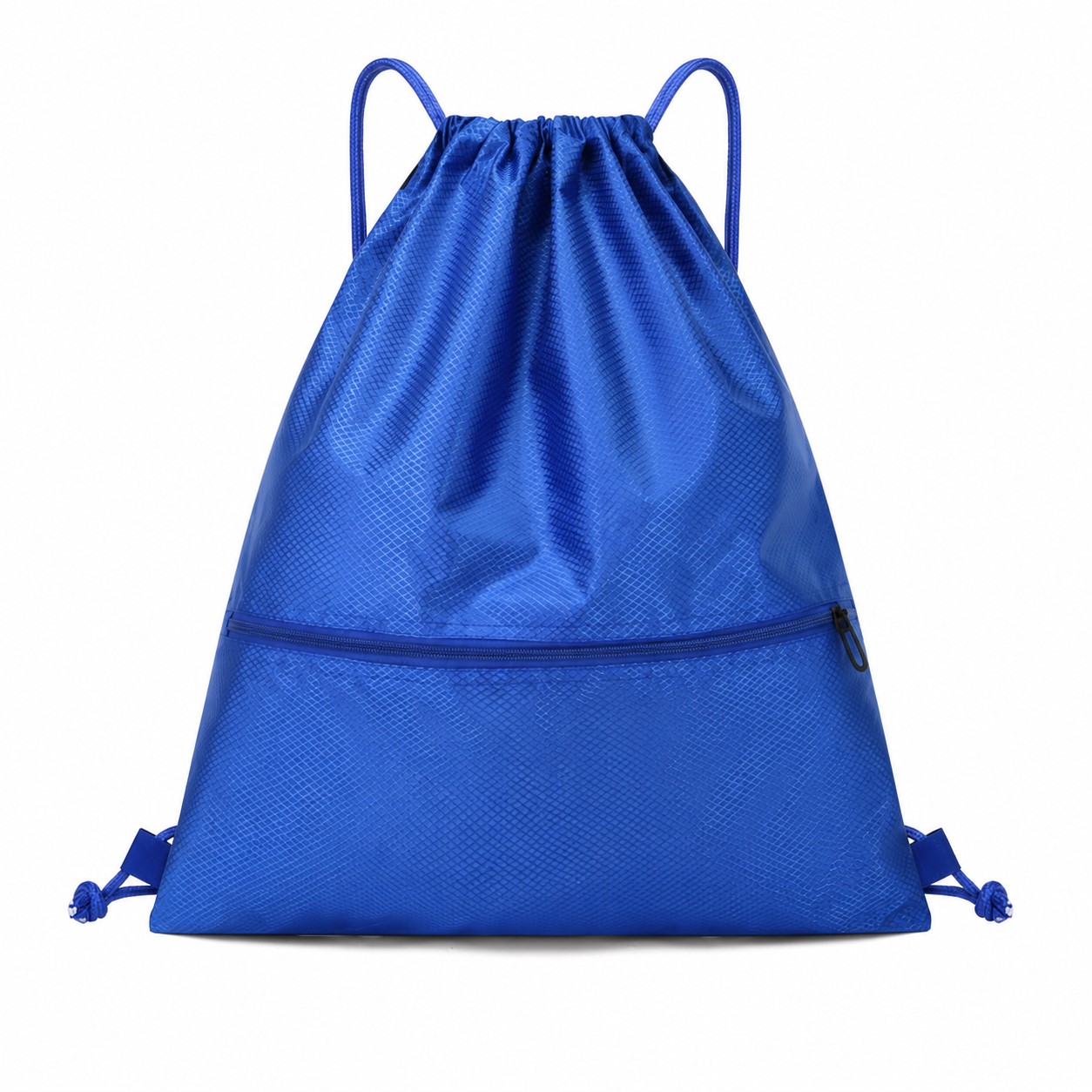Waterproof Oxford Cinch Backpack With Zipper Pocket — view 2