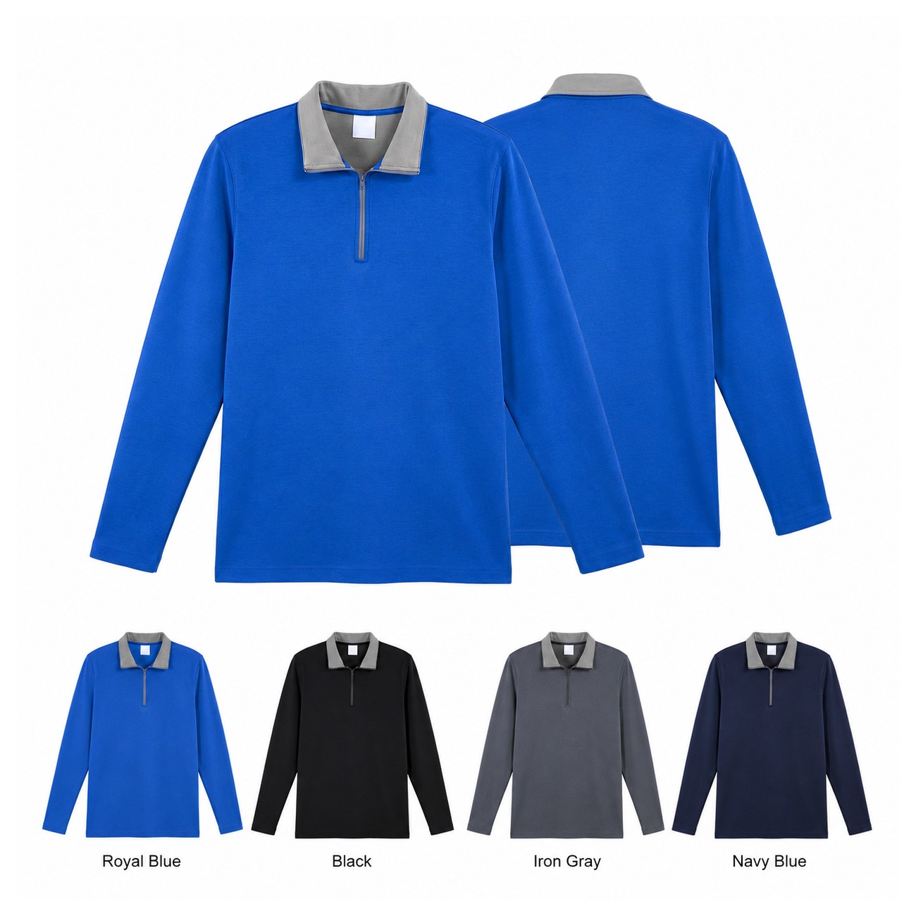 Men's Cotton-Blend Quarter-Zip Pullover