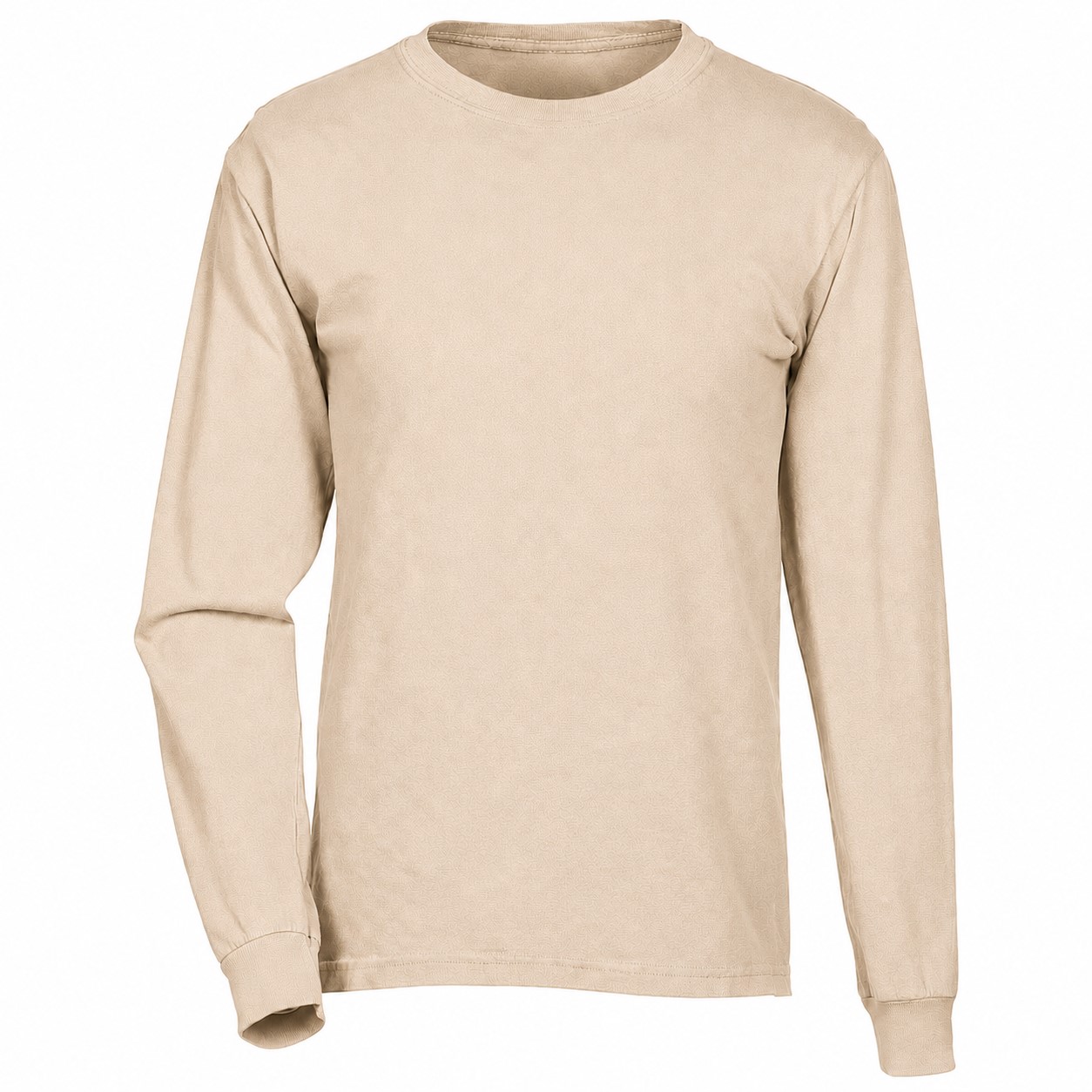 Ringspun Cotton Long Sleeve Tee — Beige