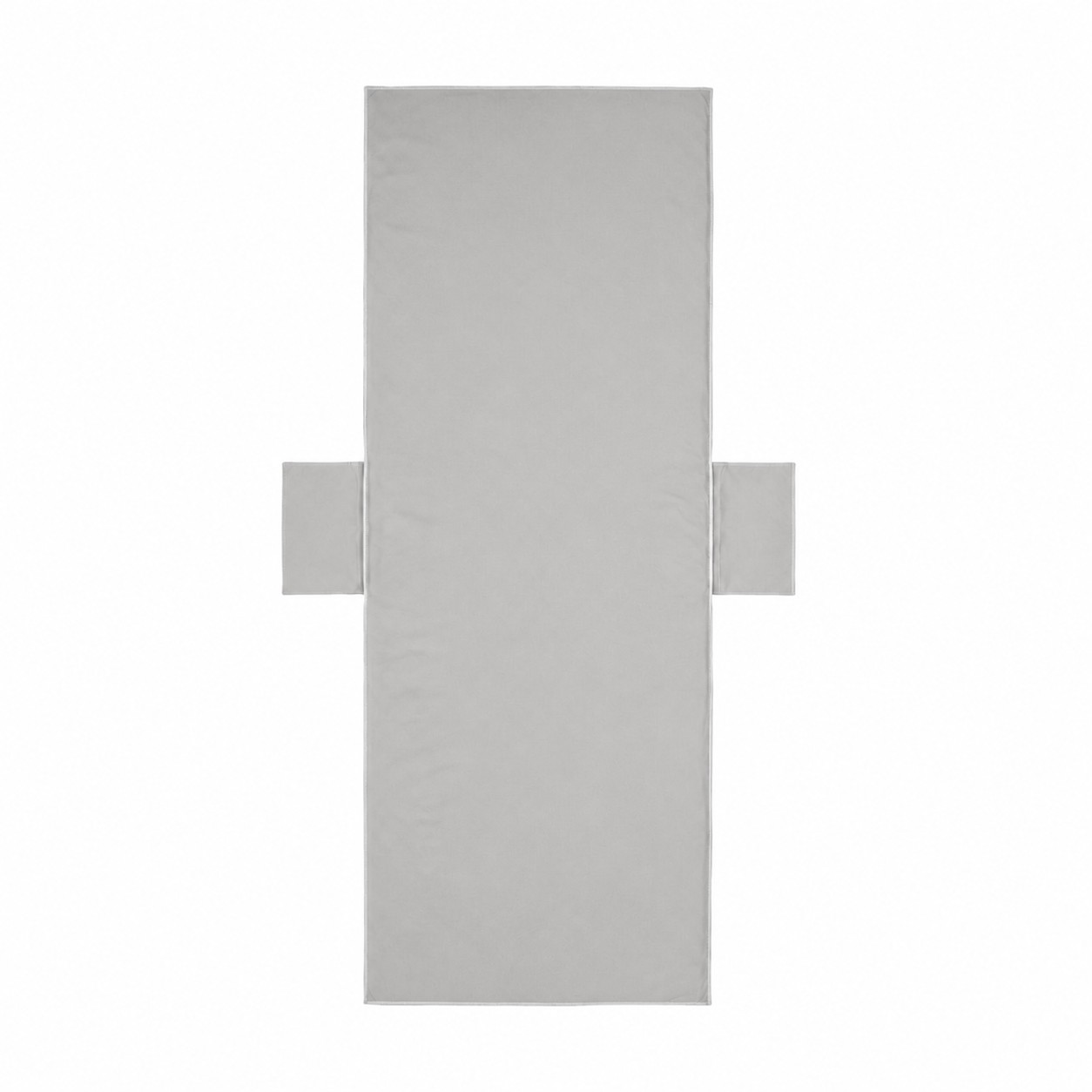 Microfiber Lounge Chair Cover With Side Pockets — Nickel Silver