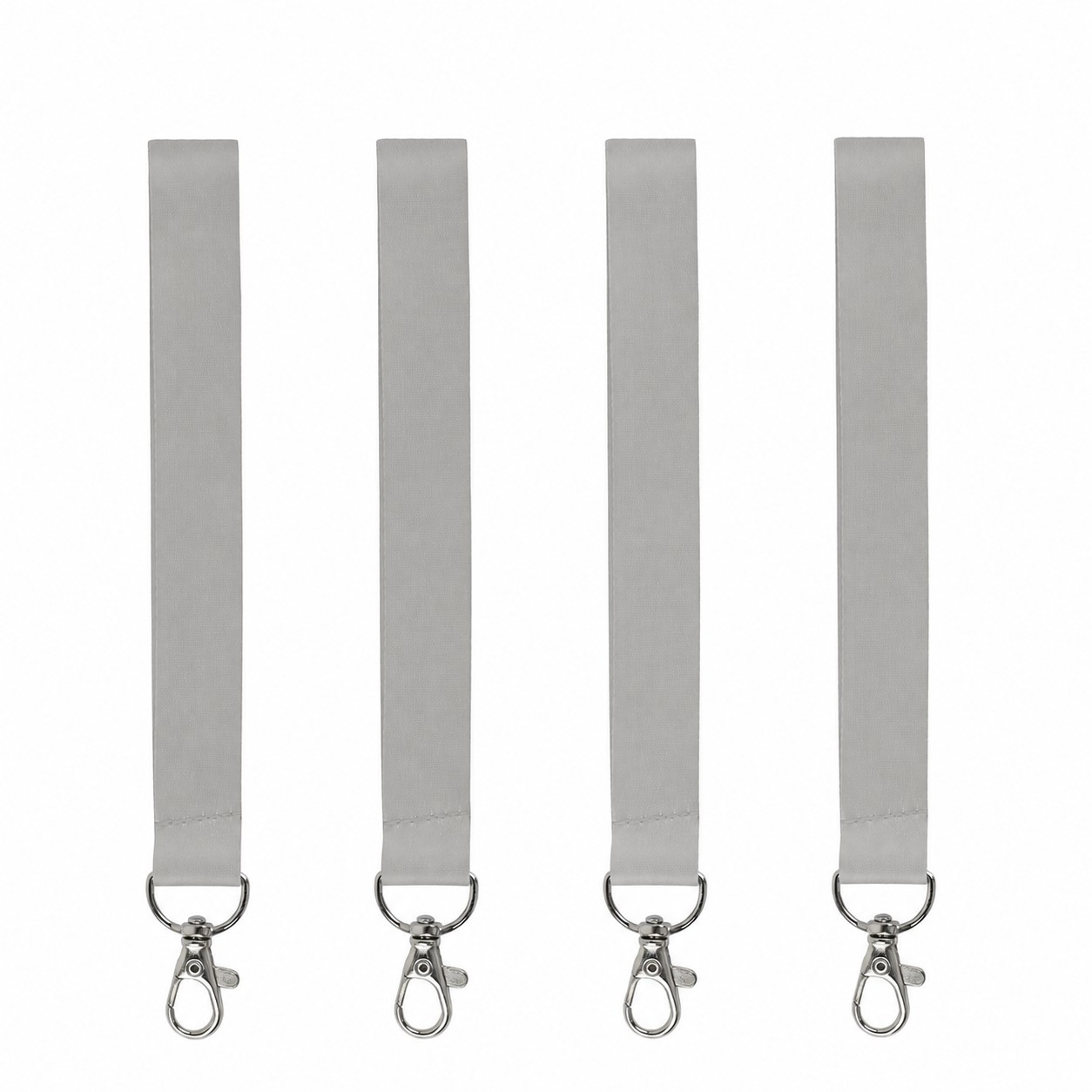 Polyester Wrist Keychain Strap — Nickel Silver